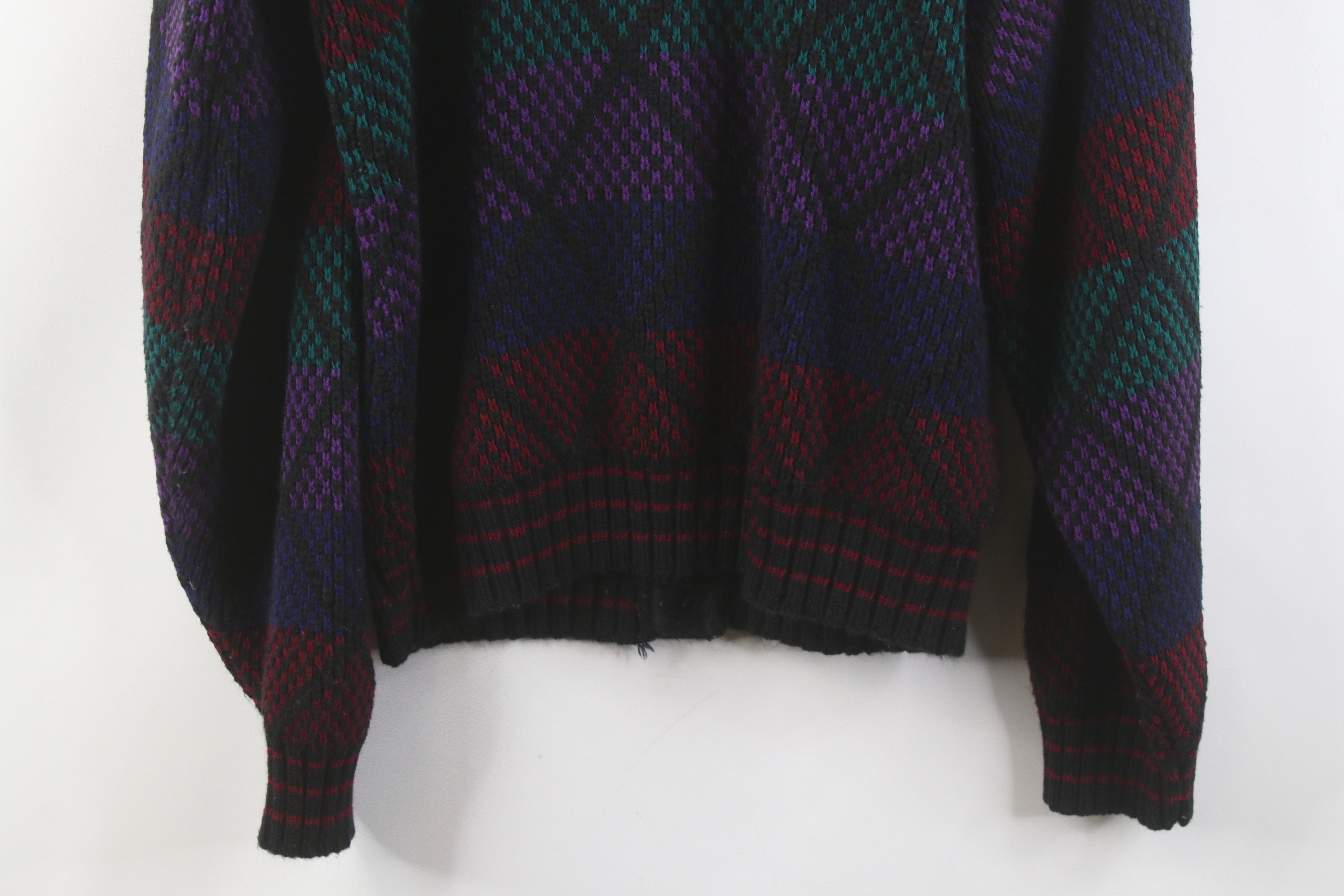 Vintage Vintage 90s Streetwear Chunky Knit Cardigan Sweater USA Size US S / EU 44-46 / 1 - 10 Thumbnail