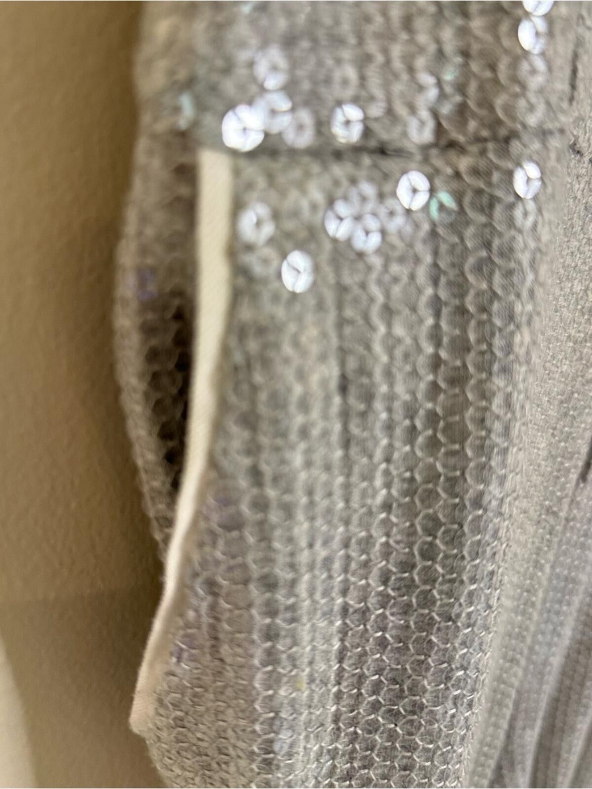 Other Ett:twa Anthropologie silver sequin sleeveless jumpsuit SZ 2 Size 26" / US 2 / IT 38 - 5 Thumbnail