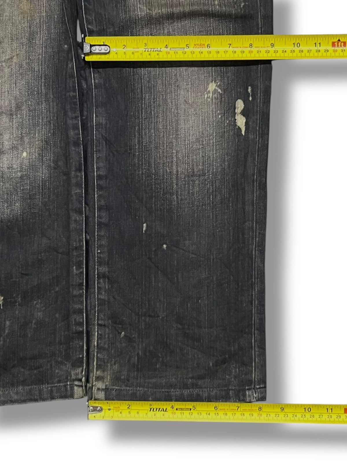 Uniqlo Vintage 00s Uniqlo S-001 - Faded Black Wash,Distressed Denim Size US 33 - 14 Thumbnail