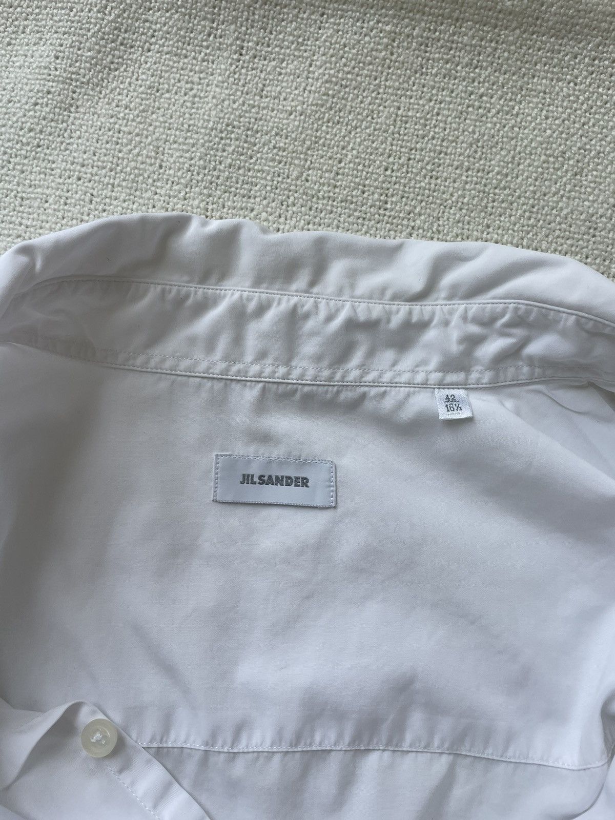 Jil Sander Jil Sander White Cotton Long-Sleeve Shirt M Size Size US M / EU 48-50 / 2 - 3 Thumbnail
