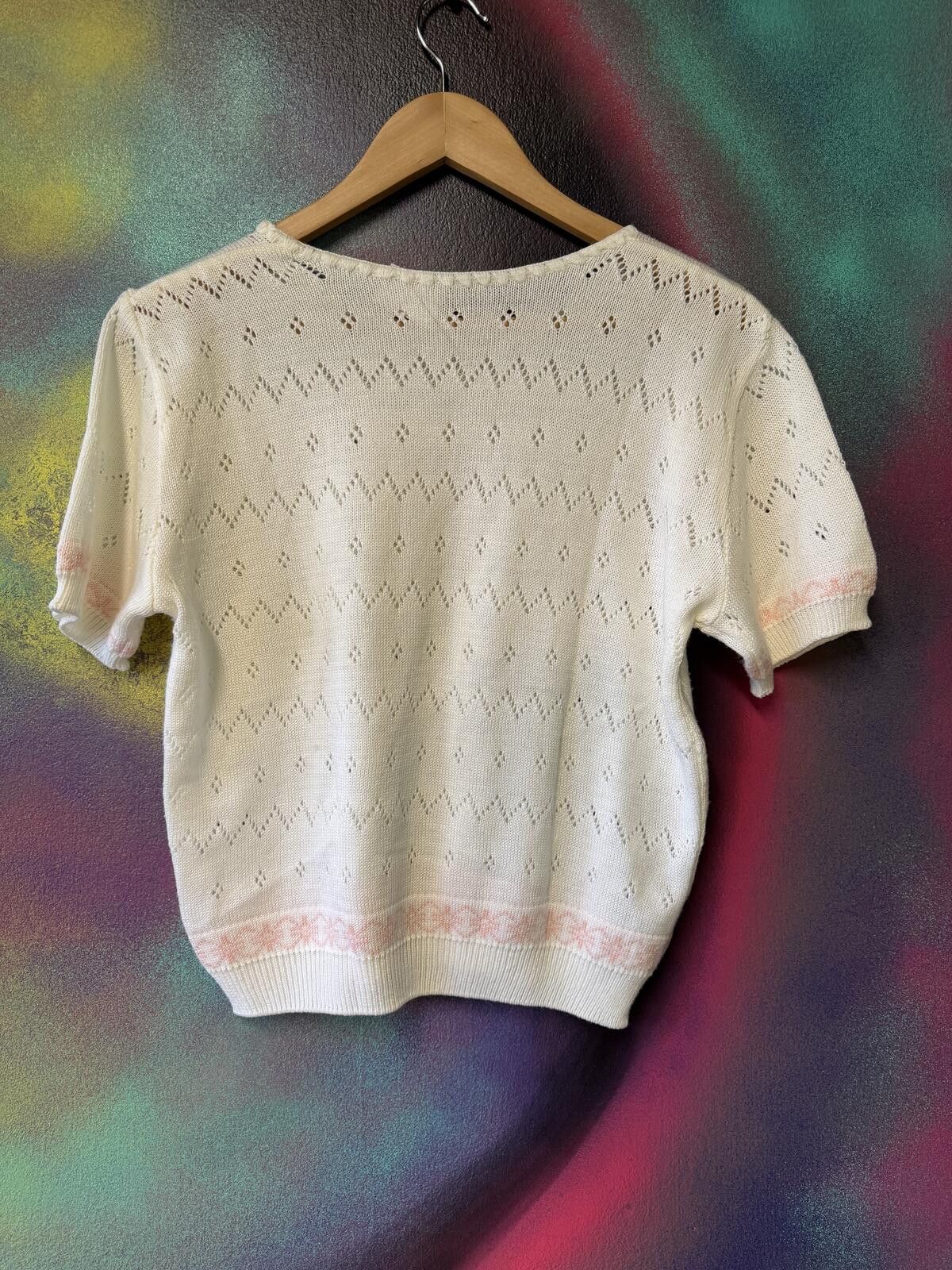 Other St Michael cream and pink sweater Size ONE SIZE - 4 Thumbnail