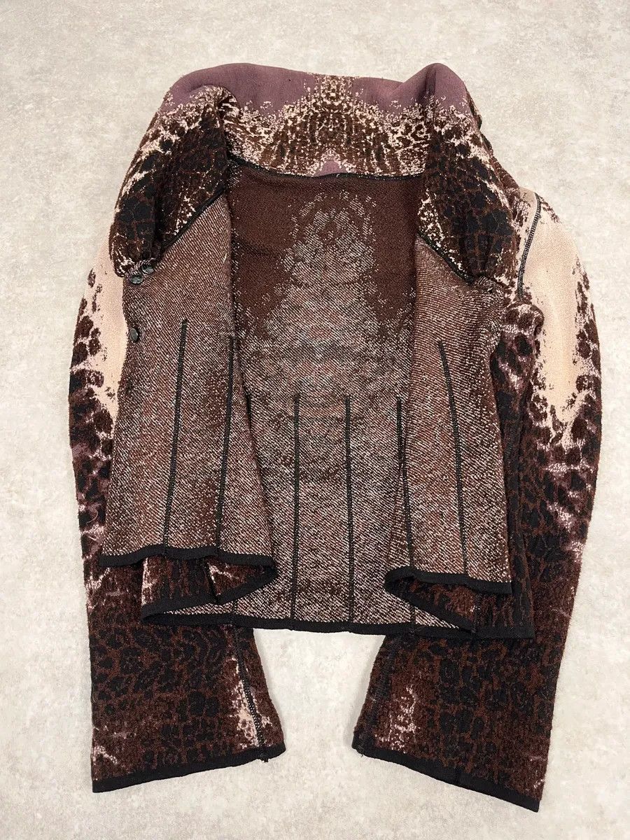 Roberto Cavalli 2000s Roberto Cavalli Brown Leopard Gradient Cardigan Size L / US 10 / IT 46 - 7 Thumbnail