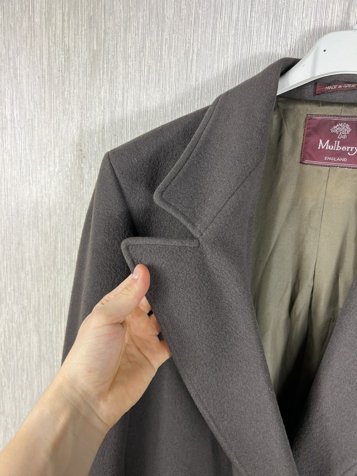 Mulberry Vintage 90s Mulberry wool cashmere double-breasted long coat Size US M / EU 48-50 / 2 - 10 Thumbnail