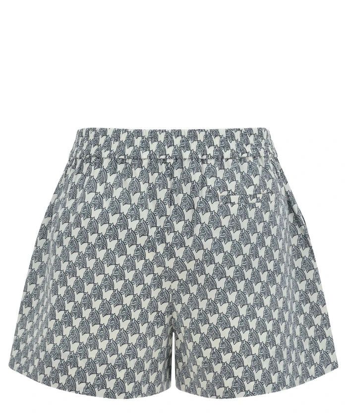 Tory Burch o1s22i1n1024 Printed Poplin Shorts in Blue Size 26" / US 2 / IT 38 - 2 Thumbnail