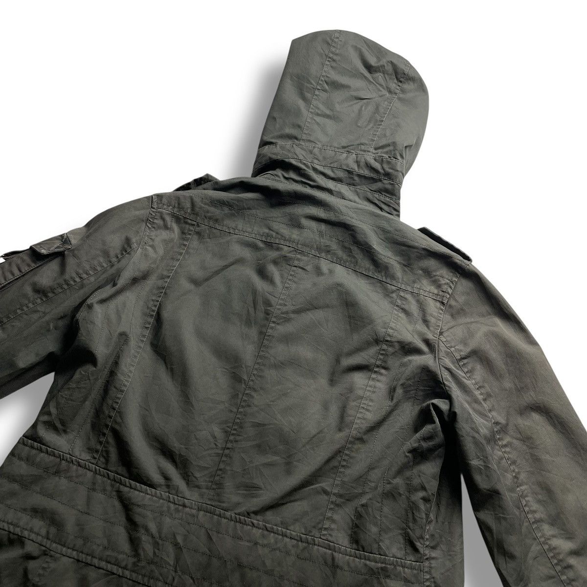 14th Addiction × Japanese Brand × Le Grande Bleu (L.G.B.) 🇯🇵 APAISER MULTIPOCKET BONDAGE PARKA JACKET Size US L / EU 52-54 / 3 - 16 Thumbnail