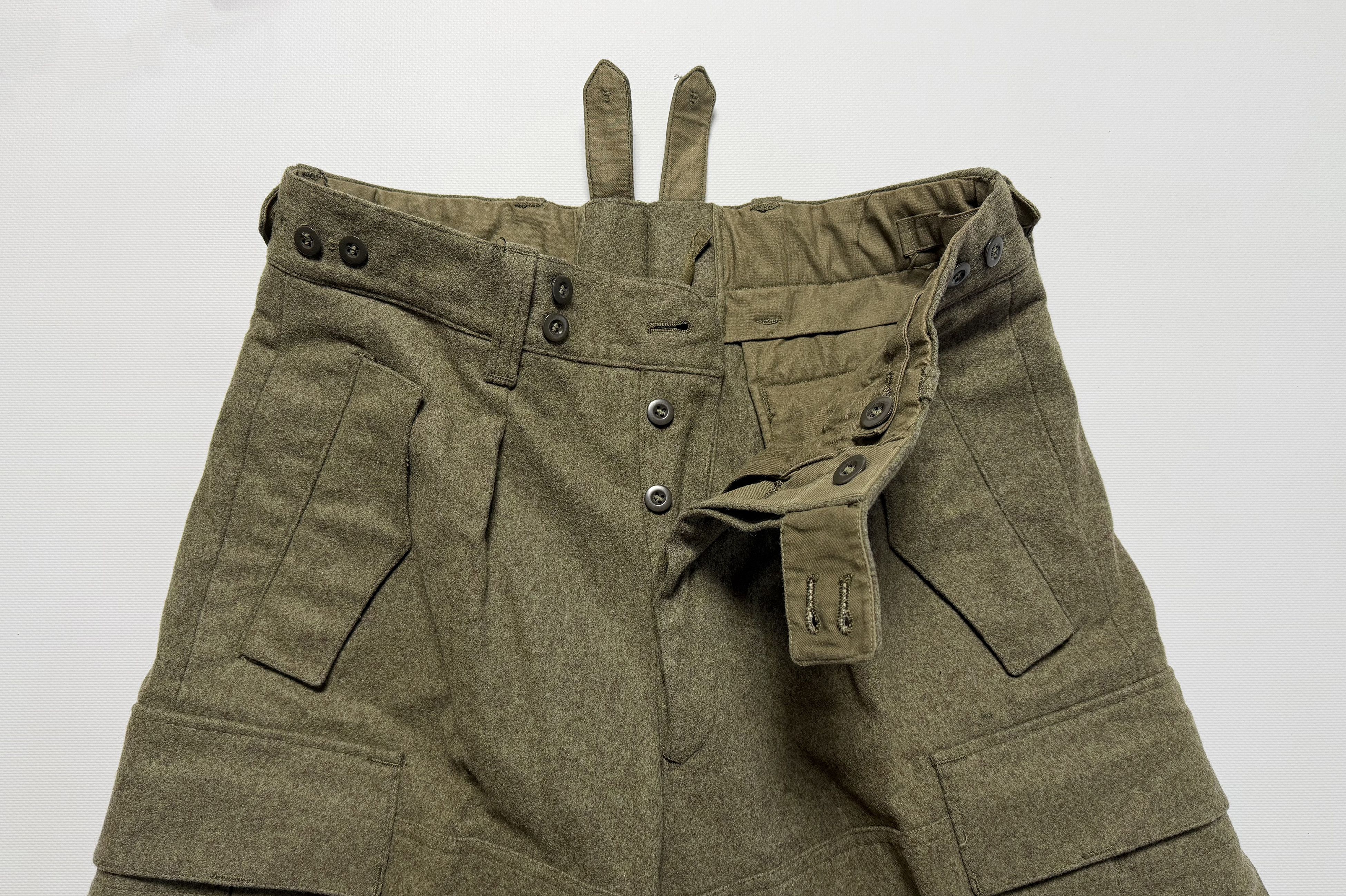 Vintage NIEMANN & CO 1960s German Military Wool Cargo Combat Pants Size US 31 - 3 Thumbnail