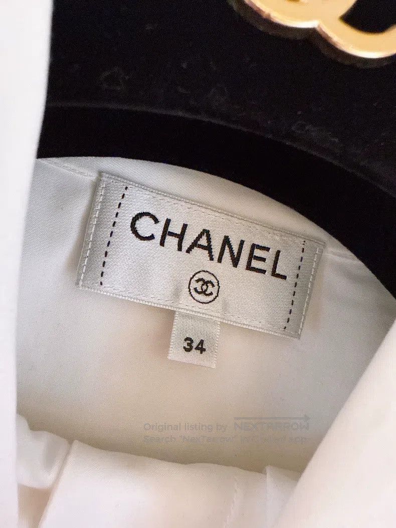Chanel Chanel 21S Spring and Summer Pearl Chain Short-sleeved Shi Size XXS / US 00 / IT 34 - 6 Thumbnail