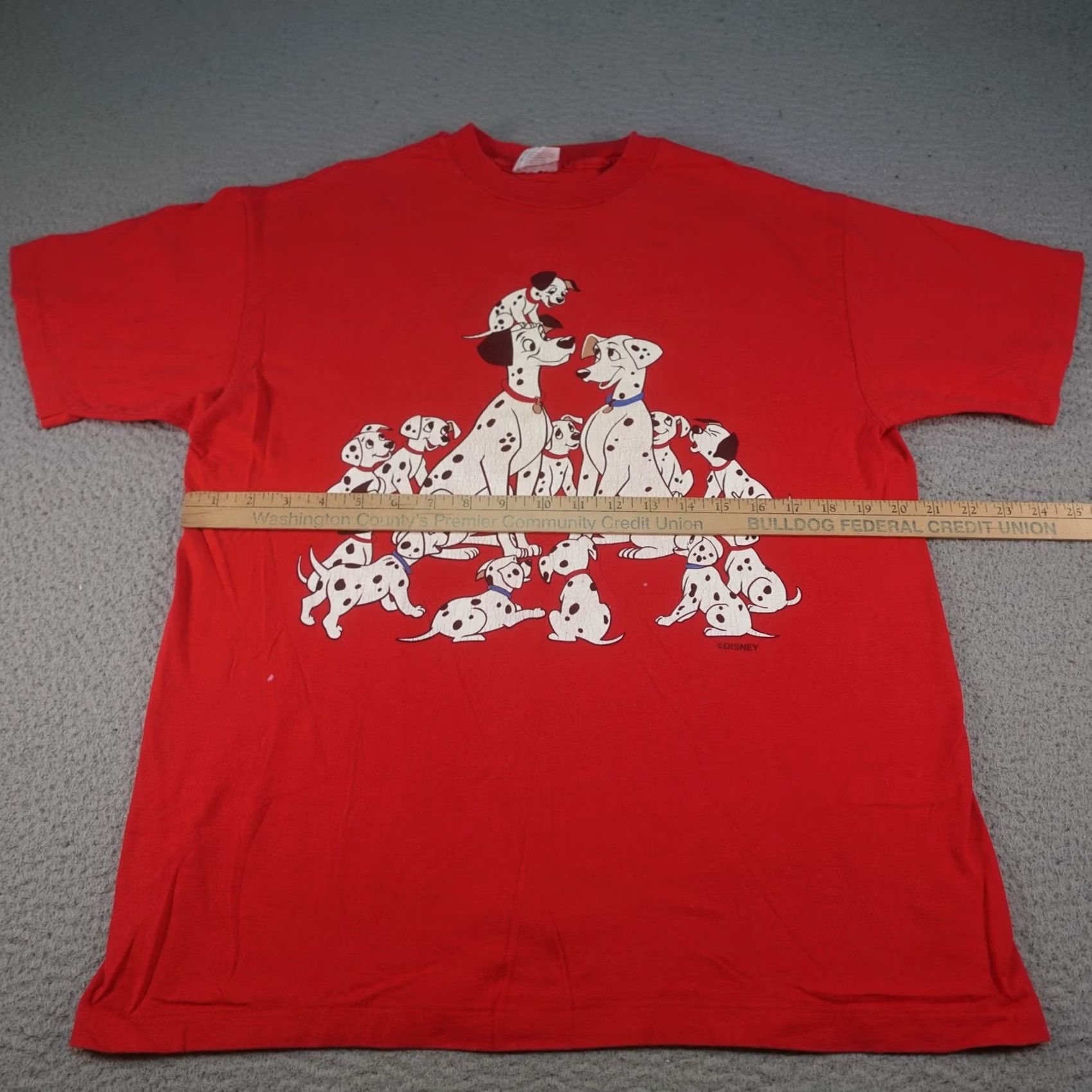 Hanes VINTAGE Disney 101 Dalmatians Shirt Mens L Red Hanes Beefy-T Graphic Print Short Sleeve Pongo Perdita 90s Movie Size US L / EU 52-54 / 3 - 5 Thumbnail