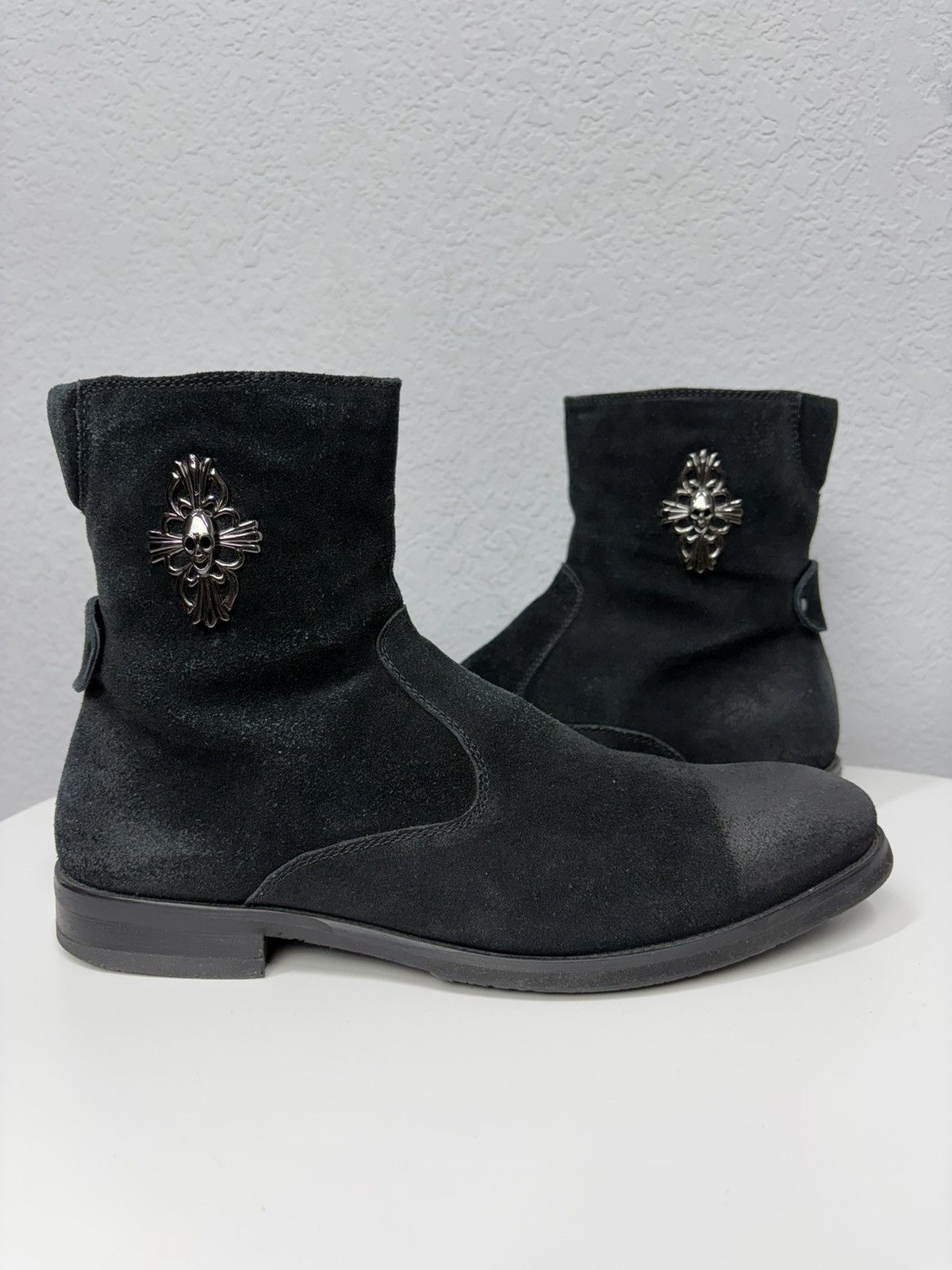 If Six Was Nine Artisan Black Harness High Guidi Vibe Leather Biker Boots Size US 9.5 / EU 42-43 - 3 Thumbnail