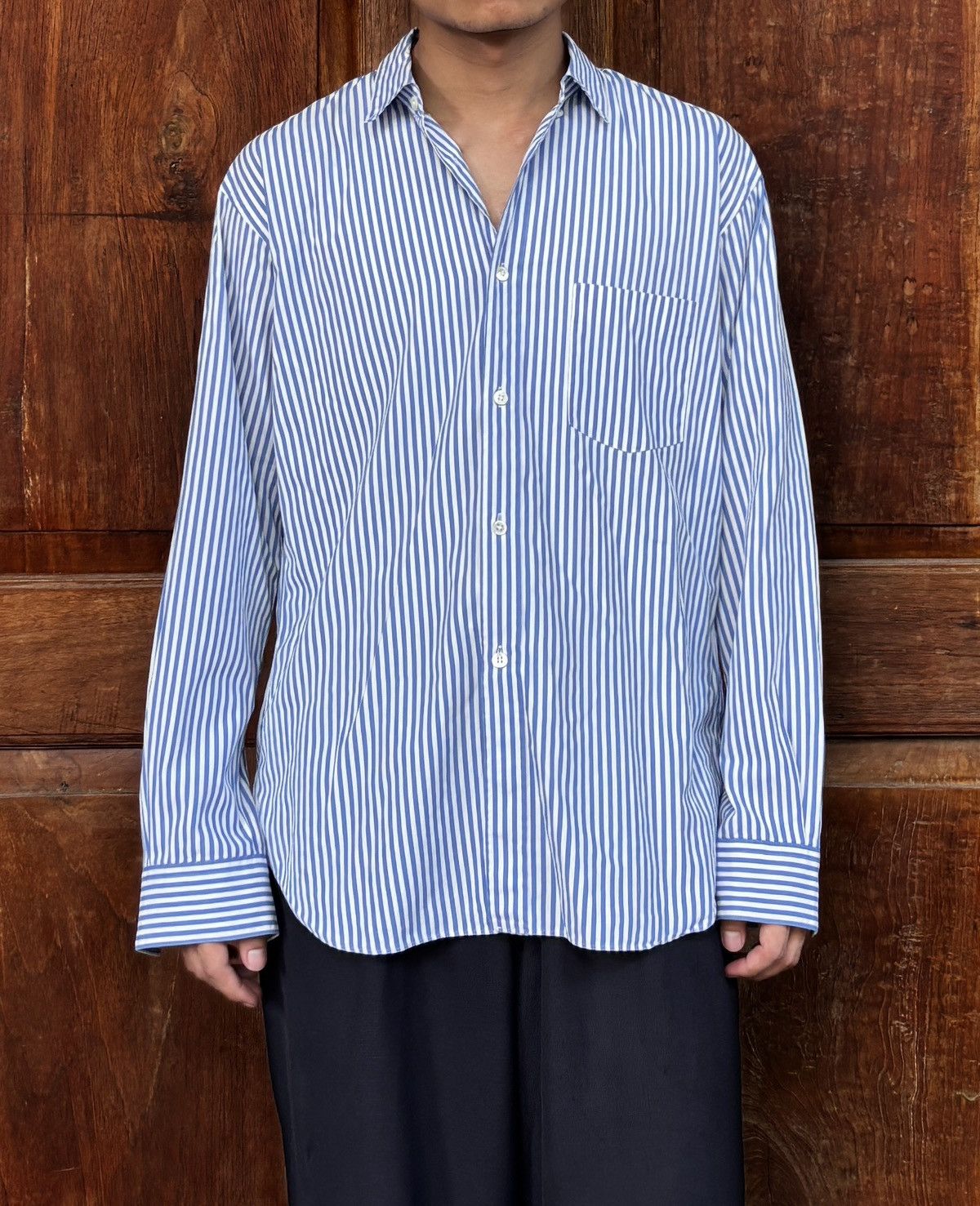 Comme des Garcons SHIRT FREE IMPORT TAX Striped Ls Shirt Size US S / EU 44-46 / 1 - 1 Thumbnail