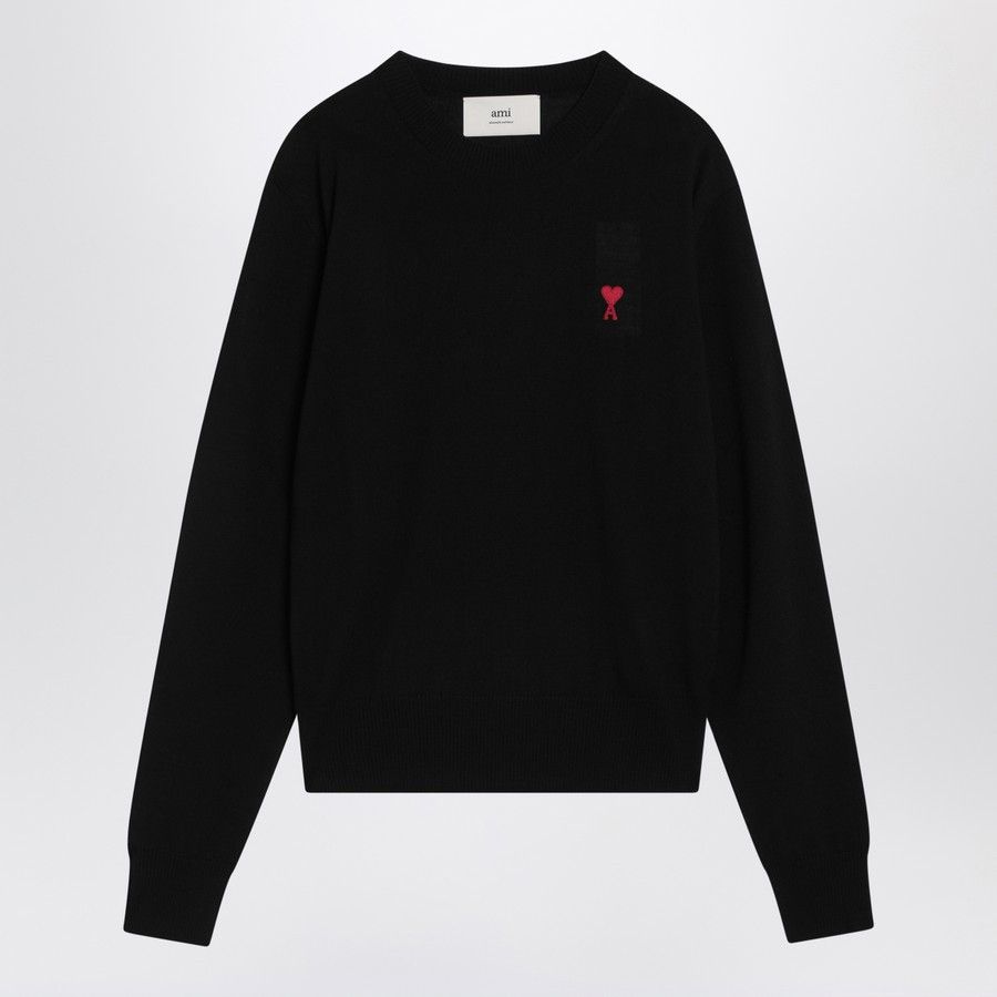 AMI o1d2blof0625 Wool Jumper Sweater in Black Size US M / EU 48-50 / 2 - 1 Thumbnail