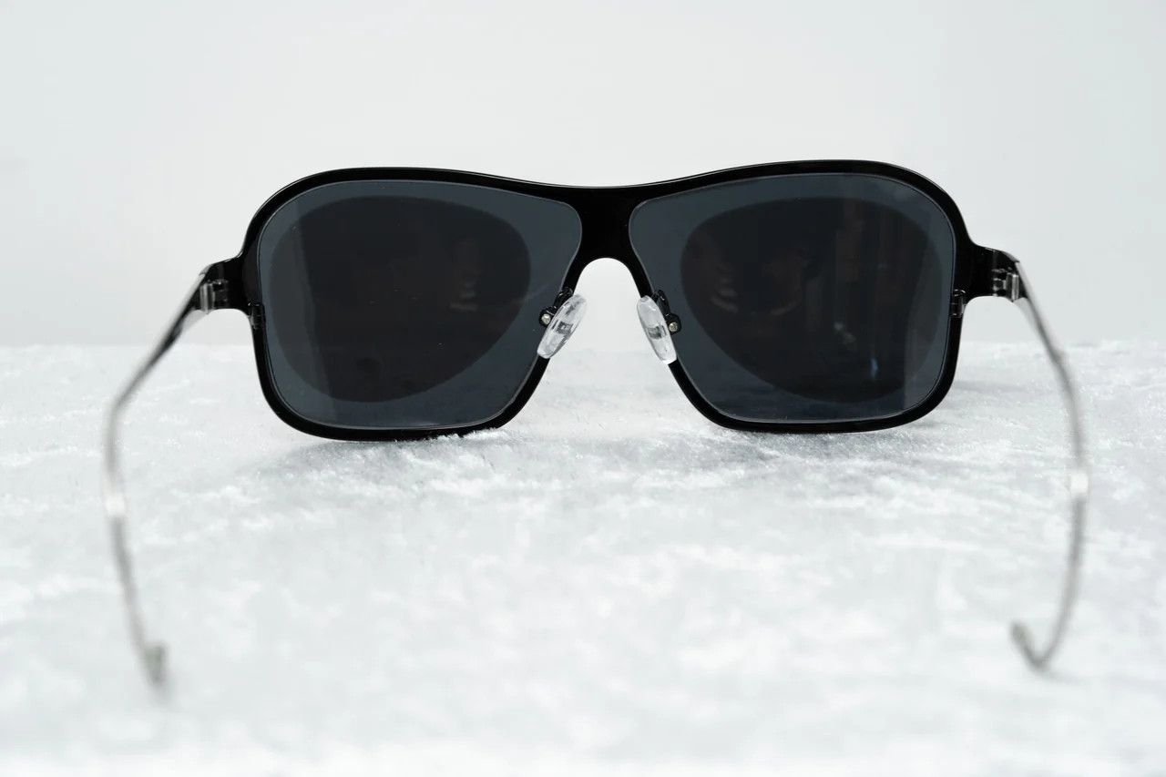 Raf Simons Raf Simons Sunglasses Rectangular Black Silver and Grey Size ONE SIZE - 9 Thumbnail
