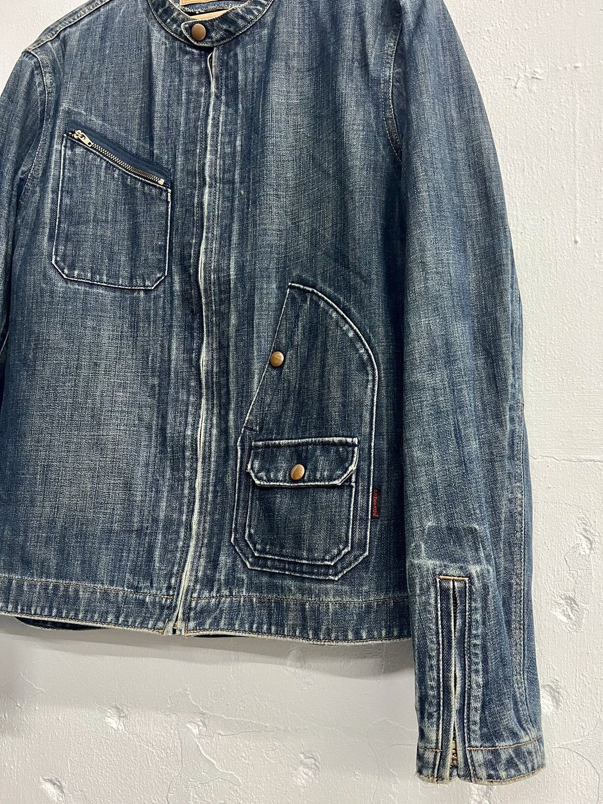 Goretex × Japanese Brand POWERAGE x GORETEX BIKER WATERPROOF JACKET DENIM Size US XL / EU 56 / 4 - 4 Thumbnail