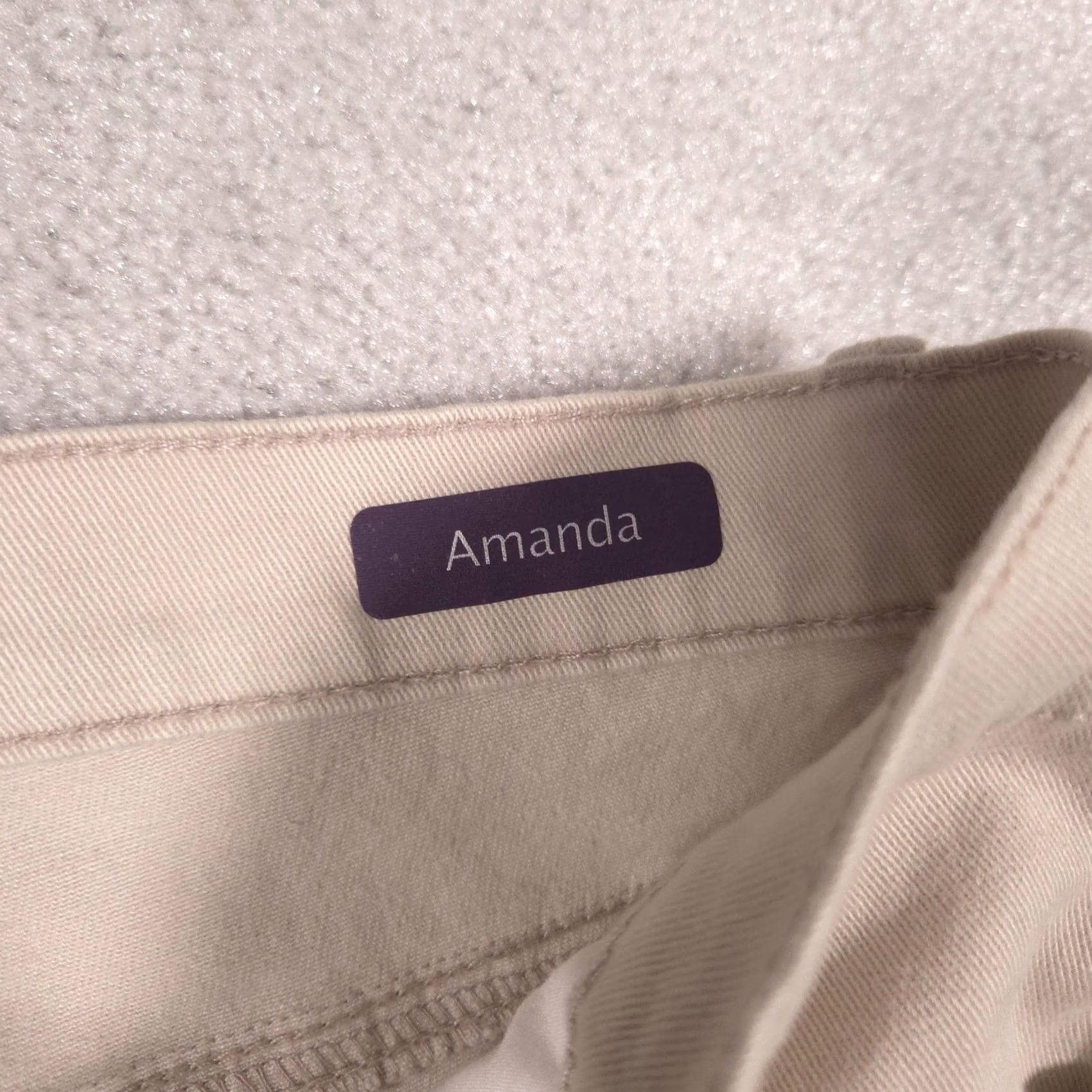 Gloria Vanderbilt VINTAGE Gloria Vanderbilt Amanda Jeans Womens 14P Short Beige High Rise Straight Stretch Size 36" / US 14 / IT 50 - 6 Thumbnail