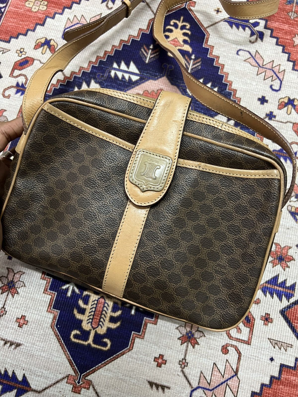 Celine Vintage Celine macadam monogram crossbody bag Size ONE SIZE - 3 Thumbnail