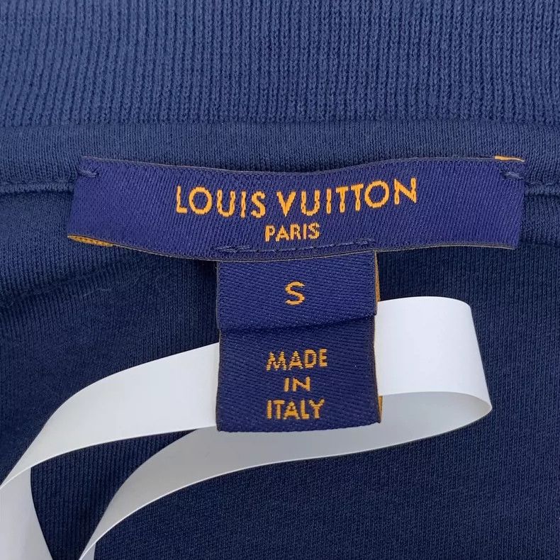 Louis Vuitton Louis Vuitton Navy logo graphic printed chain cotton crew Size S / US 4 / IT 40 - 5 Thumbnail