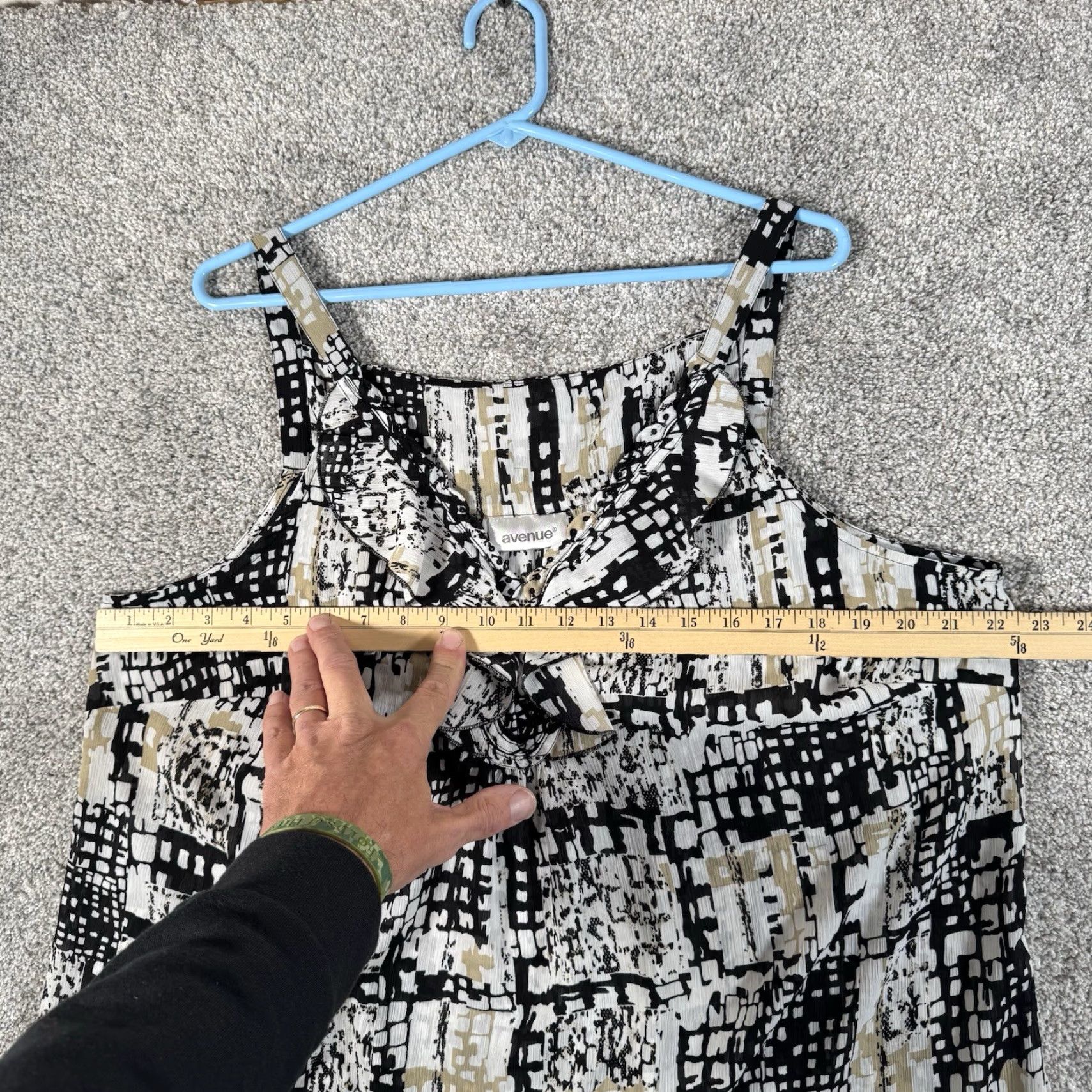 Avenue Avenue Top Blouse 18/20 Plus Sleeveless Casual Office Geometric Abstract Multicolor Art To Wear Womens Size XXL / US 16-18 / IT 52-54 - 3 Thumbnail