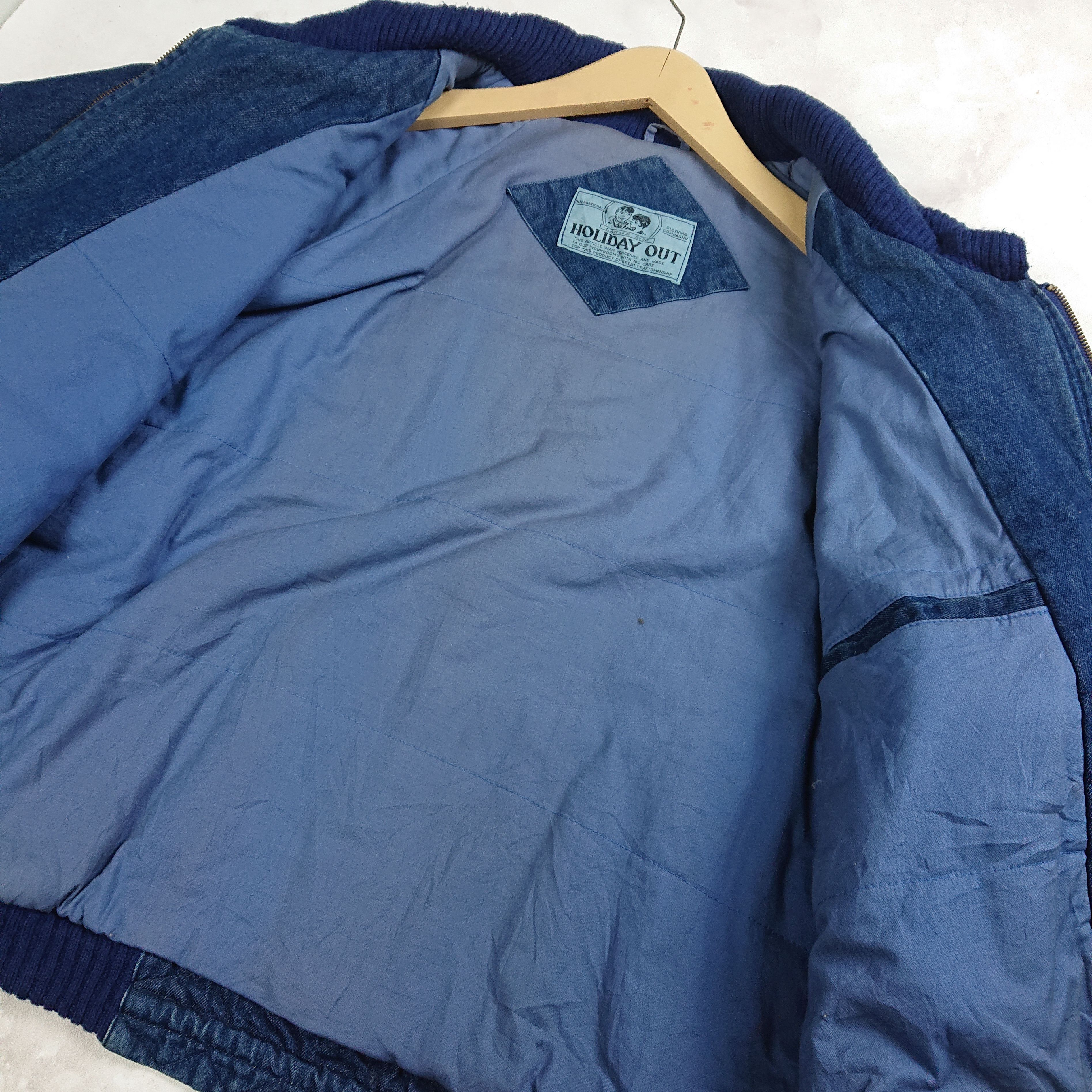 Japanese Brand Vintage Oversize Holiday Out Denim Heavy Flight Jacket Size US XL / EU 56 / 4 - 6 Thumbnail