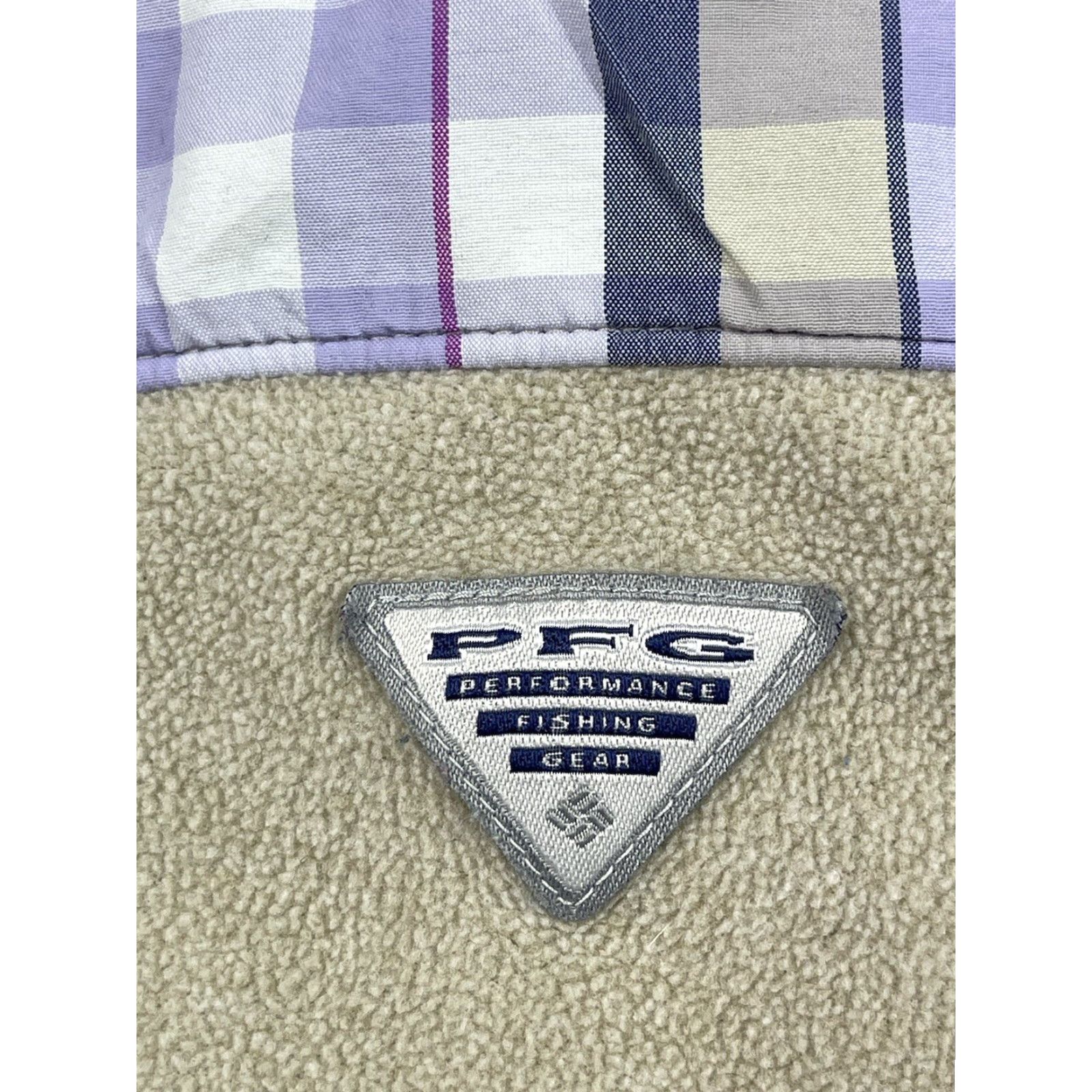 Vintage Columbia Womens PFG Fleece T Snap Sz Large Pullover Jacket Beige Pockets Casual Mid-Length Size L / US 10 / IT 46 - 5 Thumbnail