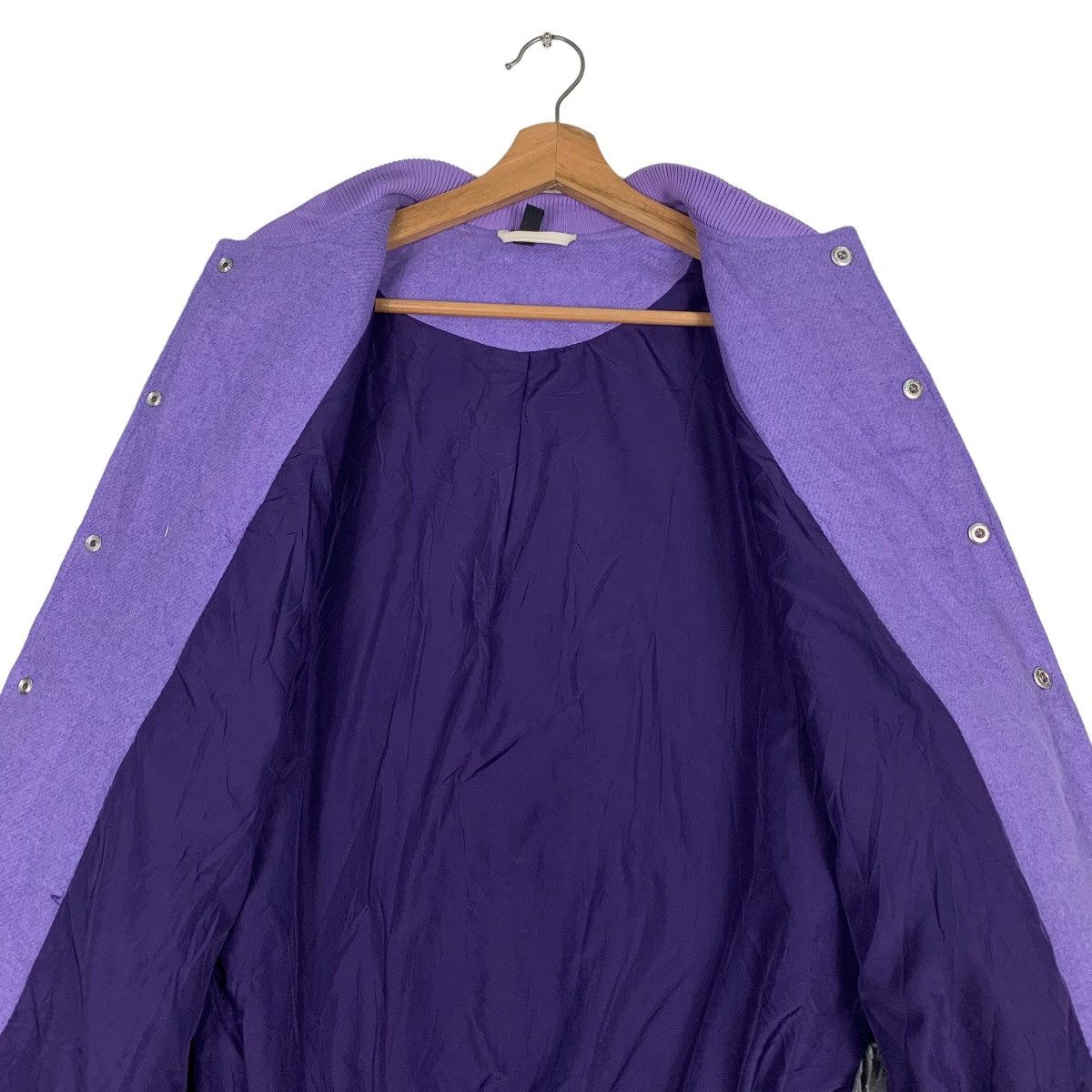 Divided DIVIDED Purple Oversize Varsity Jacket #0530-C24 Size US XS / EU 42 / 0 - 10 Thumbnail
