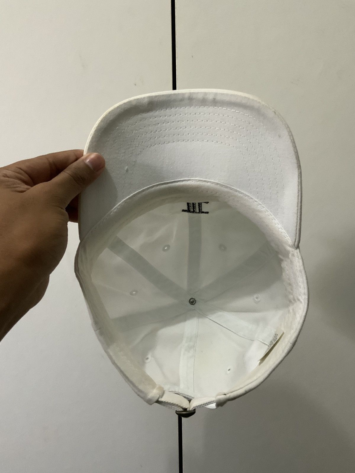 Japanese Brand Plain White Black Logo Hat Size ONE SIZE - 7 Thumbnail