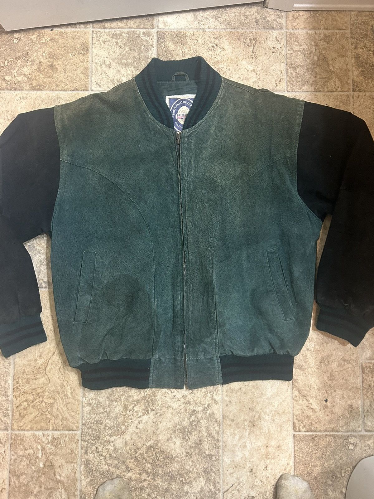 Genuine Leather × Levi's × Vintage Brittania Outerwear genuine bull hide varsity jacket Size US L / EU 52-54 / 3 - 1 Thumbnail