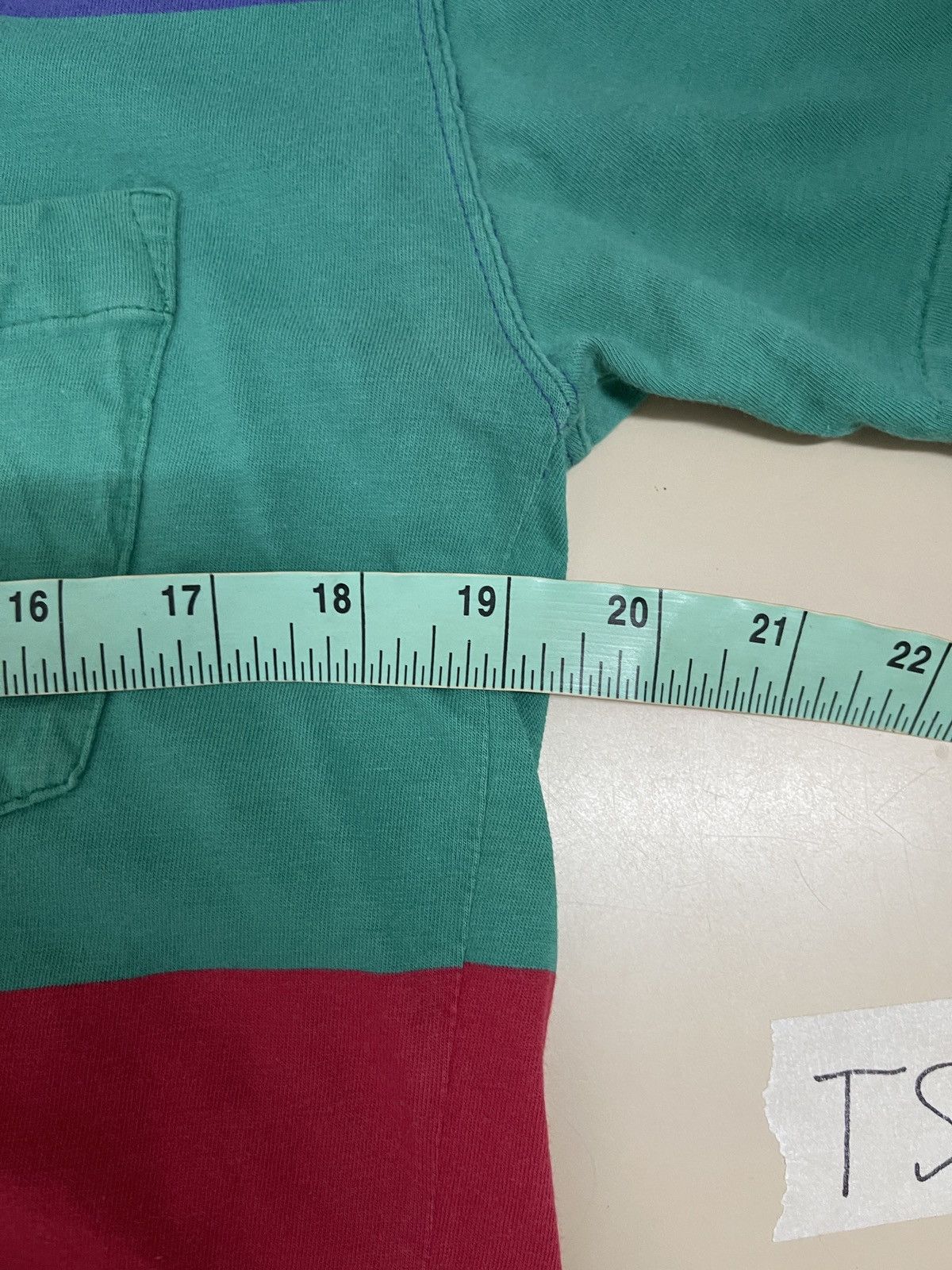 Vintage Vintage 90s Polo Ralph Lauren Cookie Multi Colour Stripe Tee Size US M / EU 48-50 / 2 - 9 Thumbnail