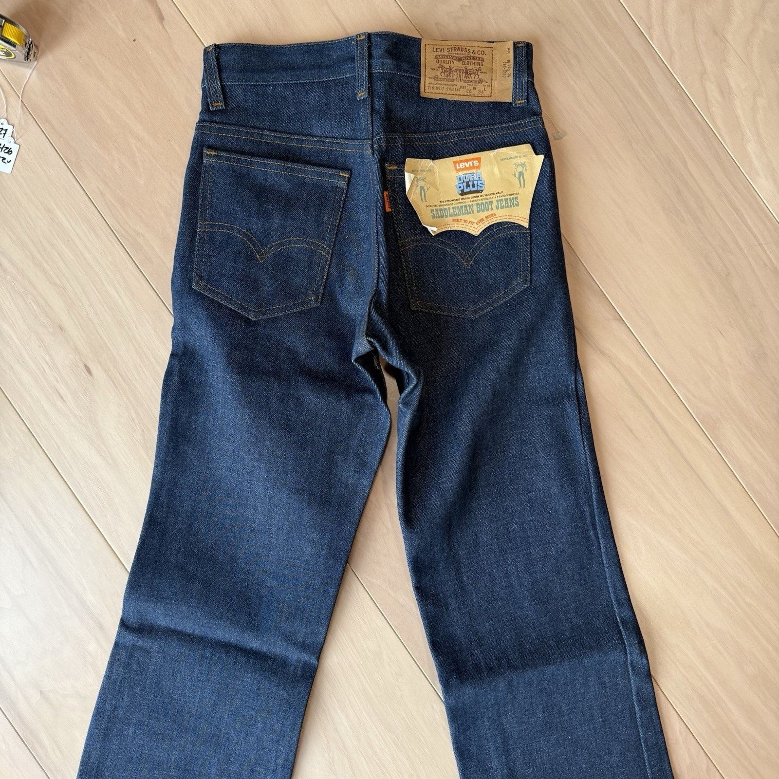 Levi's Vintage Levis 716 Jeans 26 Blue Dark Wash Bootcut Student Size US 26 / EU 42 - 7 Thumbnail
