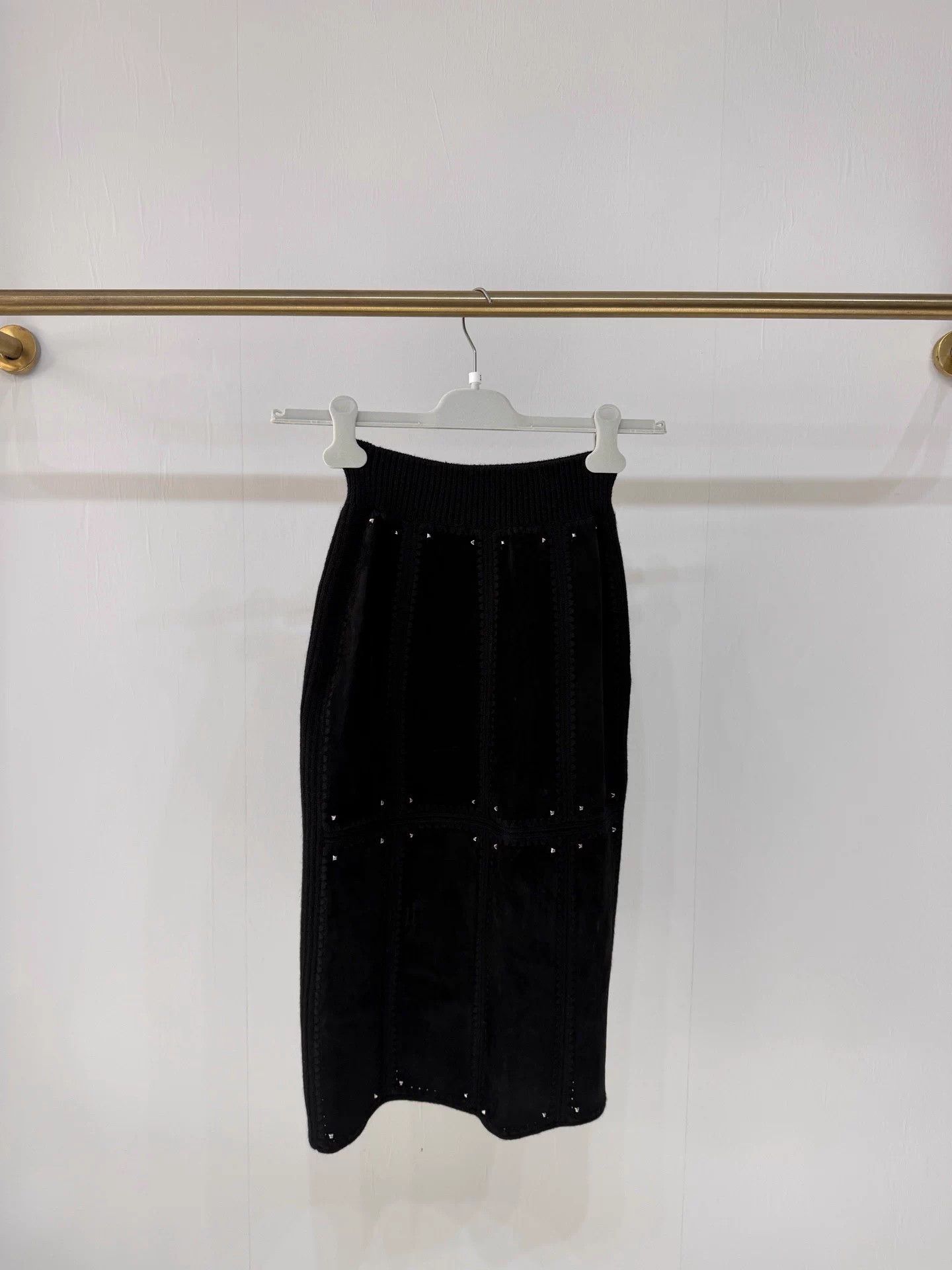 Hermes Hermes Paneled Suede & Leather Studded Reversible Skirt 36 Size 26" / US 2 / IT 38 - 3 Thumbnail