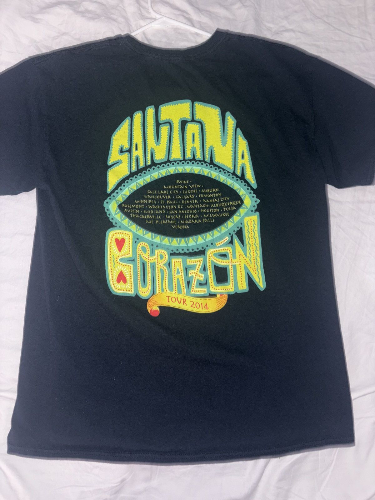 Other Santana corazon tour concert t-shirt 2014 navy Size US M / EU 48-50 / 2 - 3 Thumbnail