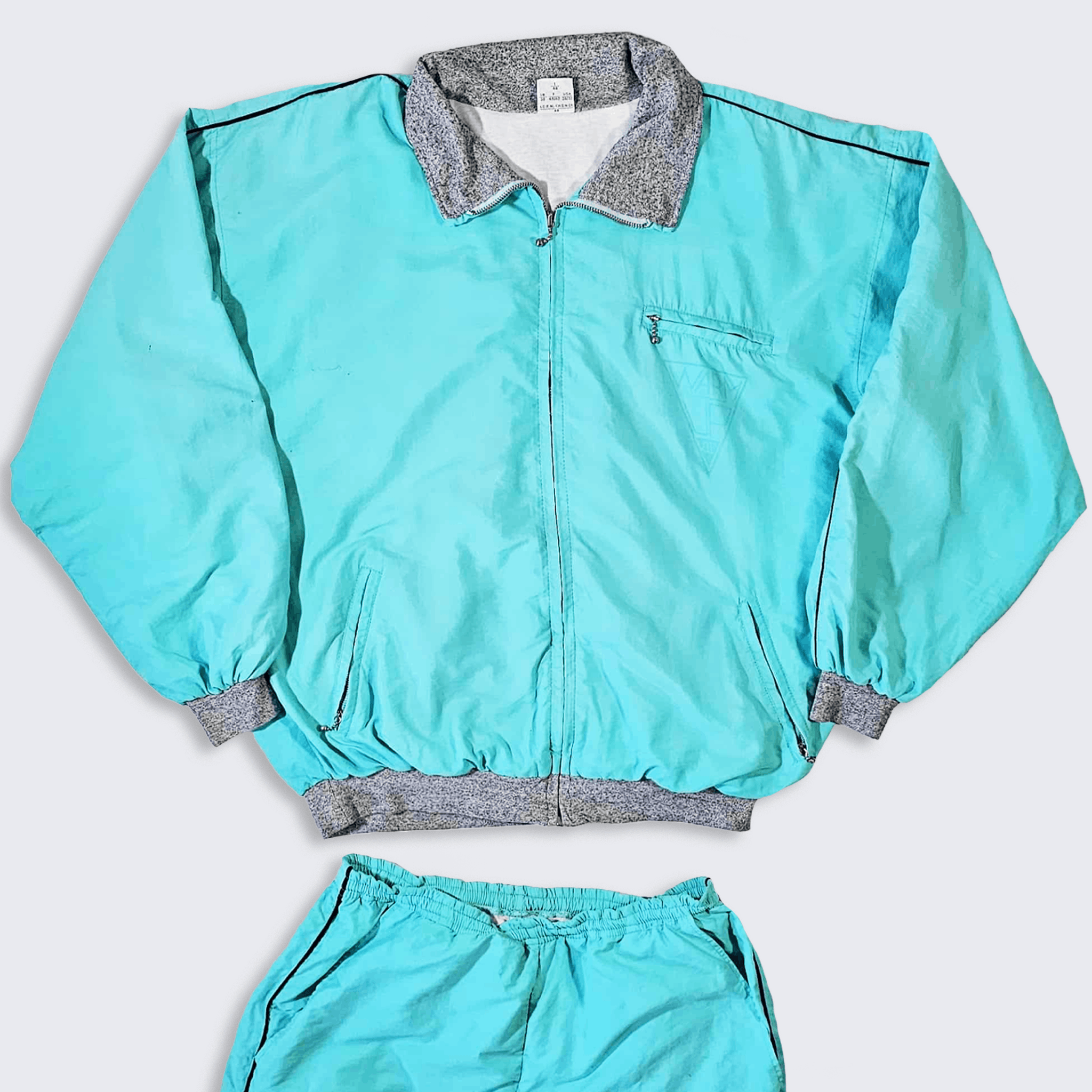 Vintage Italy Belfe Vintage 90s Light Blue Warm Up Track Suit Size US L / EU 52-54 / 3 - 1 Thumbnail