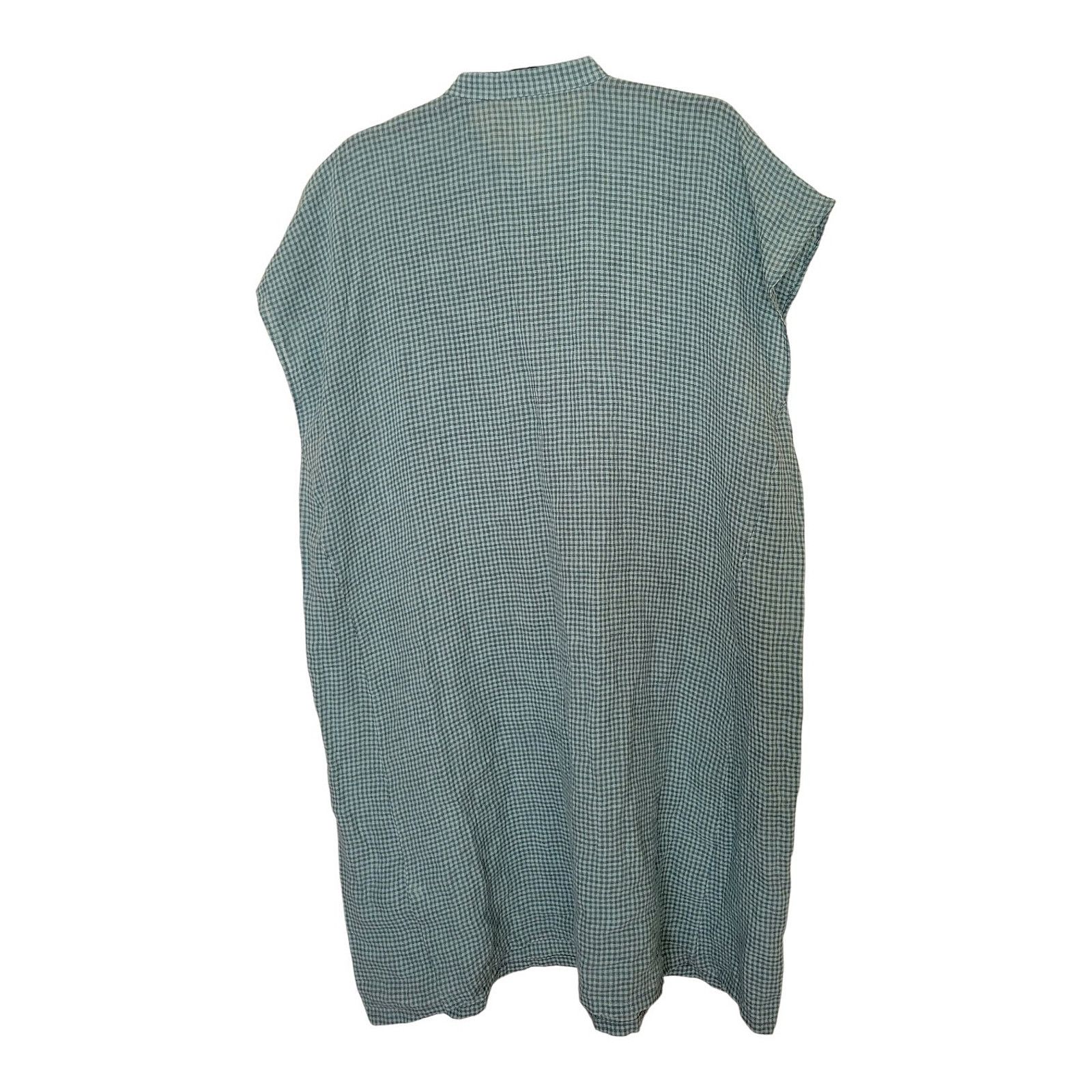 Eileen Fisher Eileen Fisher Puckered Organic Linen Tunic Women Dress Sz XL Size XL / US 12-14 / IT 48-50 - 4 Thumbnail