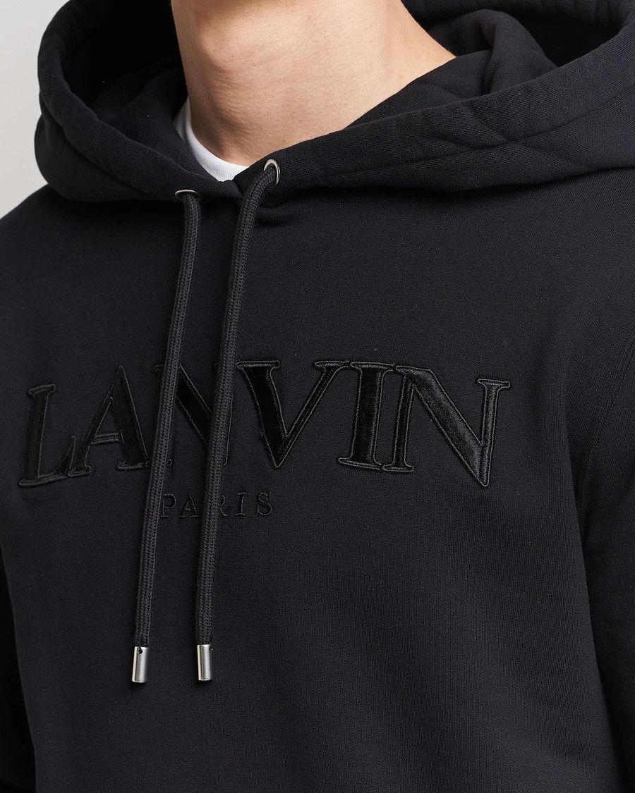 Lanvin oc11z0426 Curb Logo Hoodie in Black Size US S / EU 44-46 / 1 - 4 Thumbnail