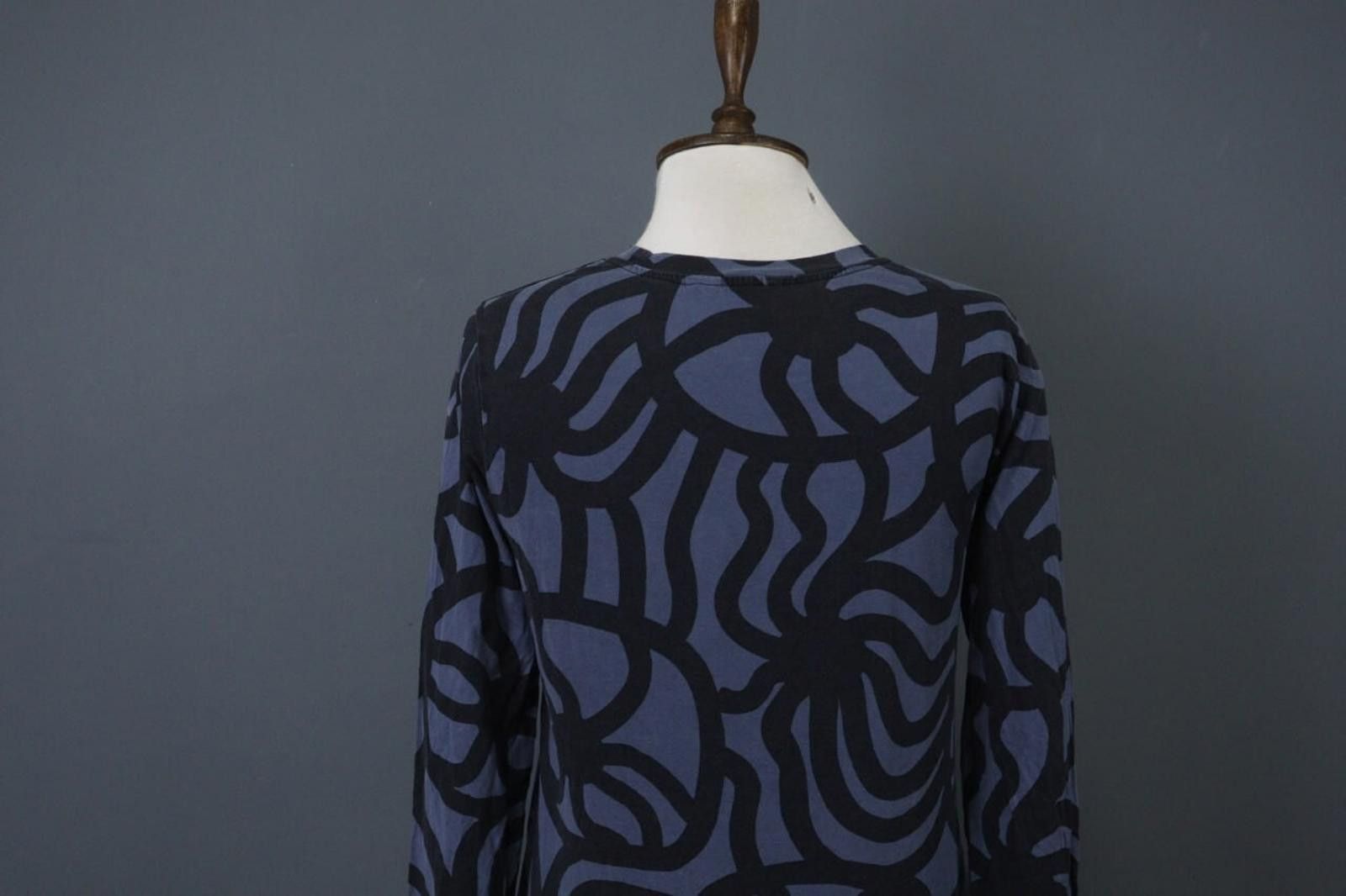 Marimekko Marimekko Blue Black Geometric Lyocell Blouse Top Size XS Size XS / US 0-2 / IT 36-38 - 8 Thumbnail