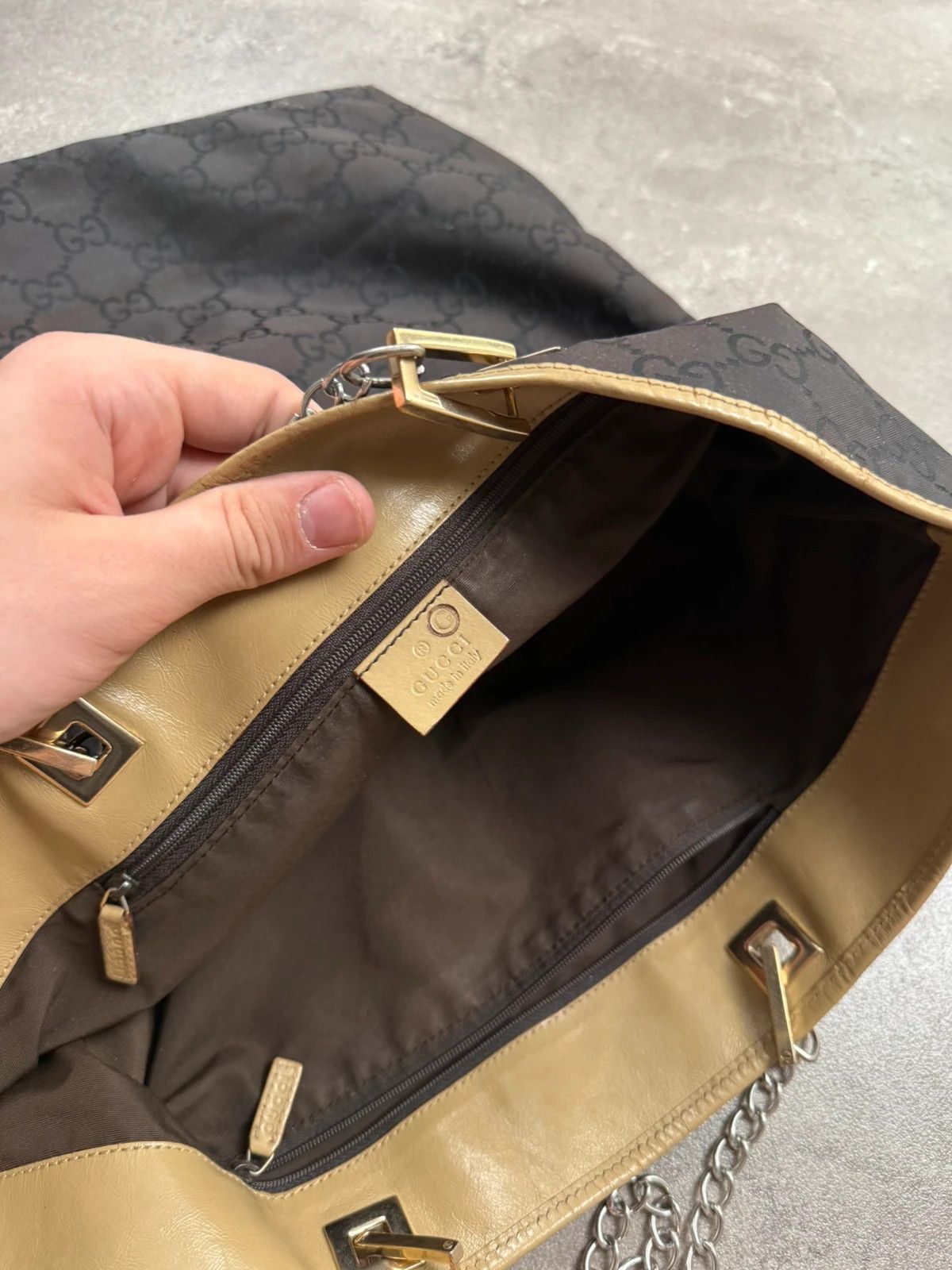 Gucci Gucci hand bag monogram vintage street wear old money Size ONE SIZE - 10 Thumbnail