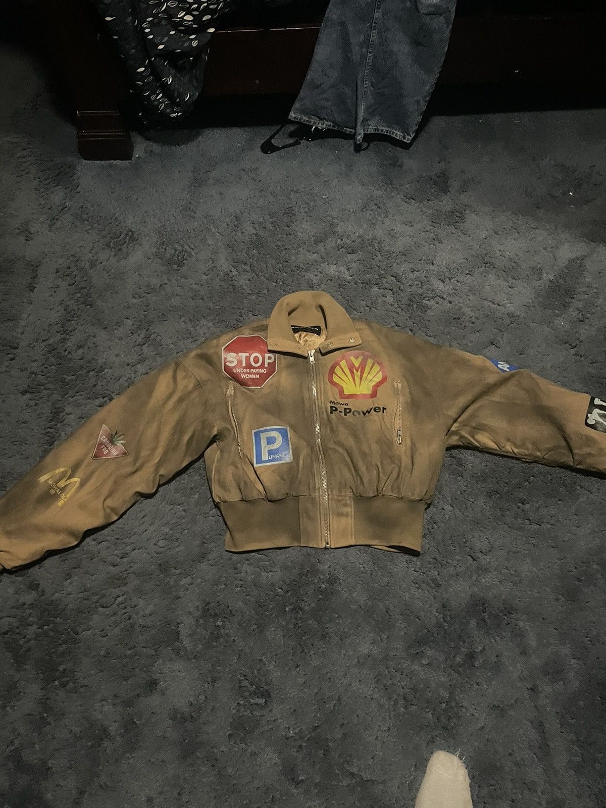 Mowalola MOWALOLA Graffiti Bomber Jacket | Grailed