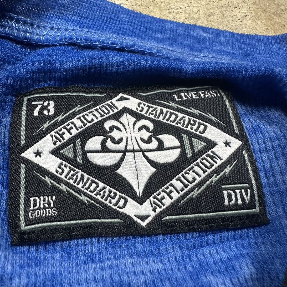 Affliction Blank Blue Affliction Logo Patch Thermal Long Sleeve Shirt Size US L / EU 52-54 / 3 - 9 Thumbnail