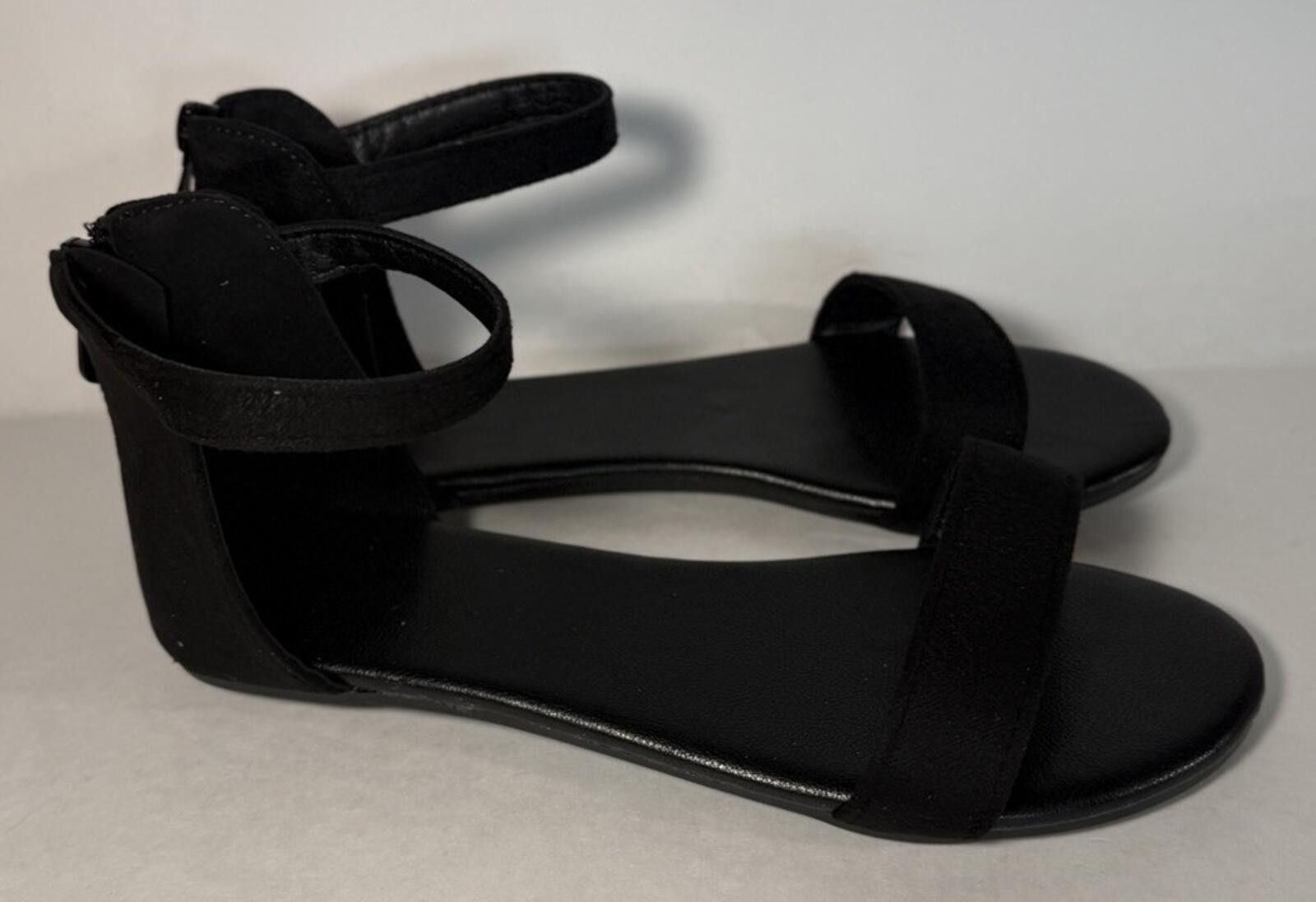 The Unbranded Brand Unbranded Flat Sandal Open Toe Ankle Strap Heel Zipper Size US 6.5 / IT 36.5 - 2 Thumbnail
