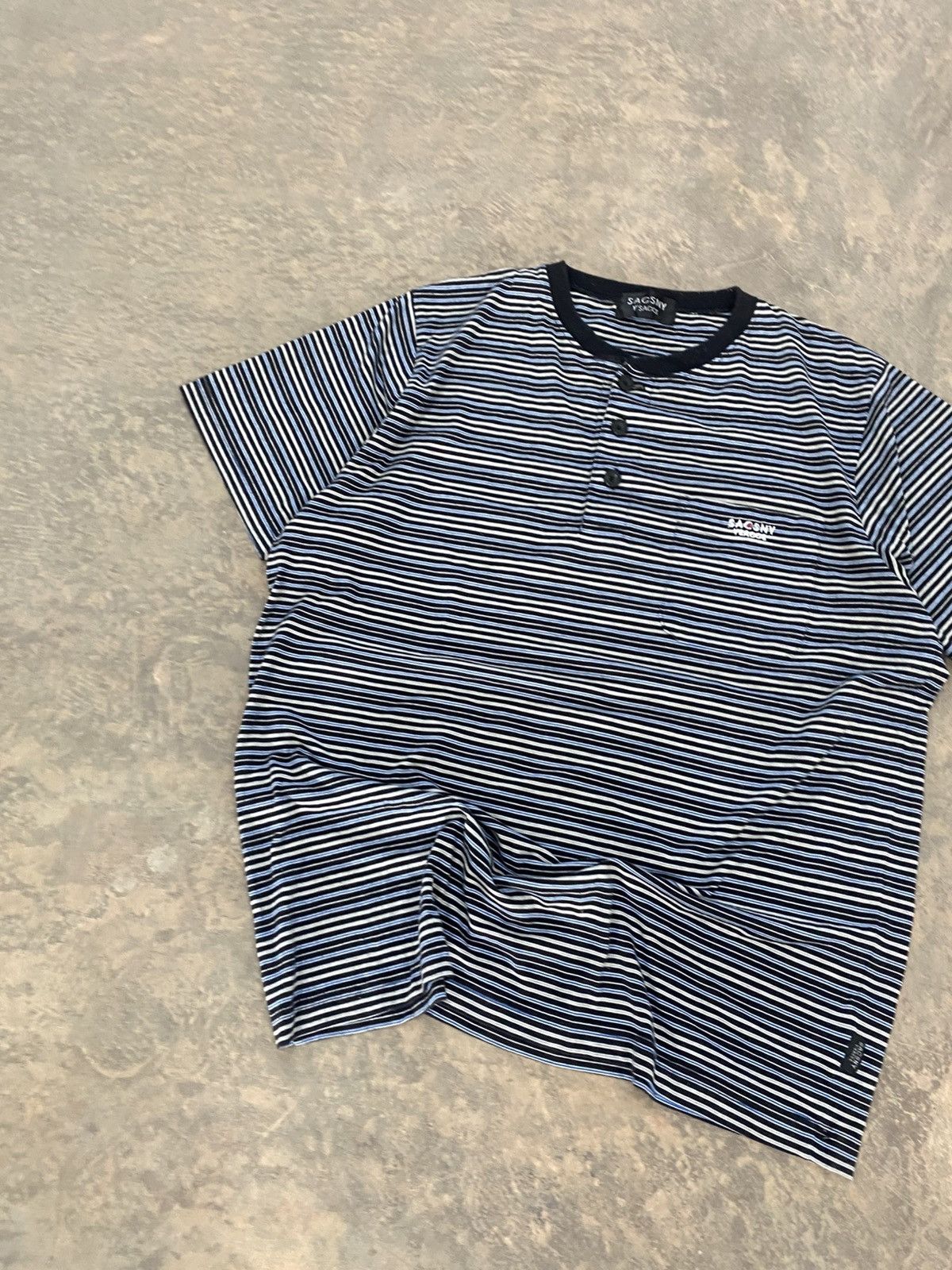 Yohji Yamamoto Yohji Yamamoto Striped Tee Sacsny Y’saccs Ys Size US L / EU 52-54 / 3 - 4 Thumbnail