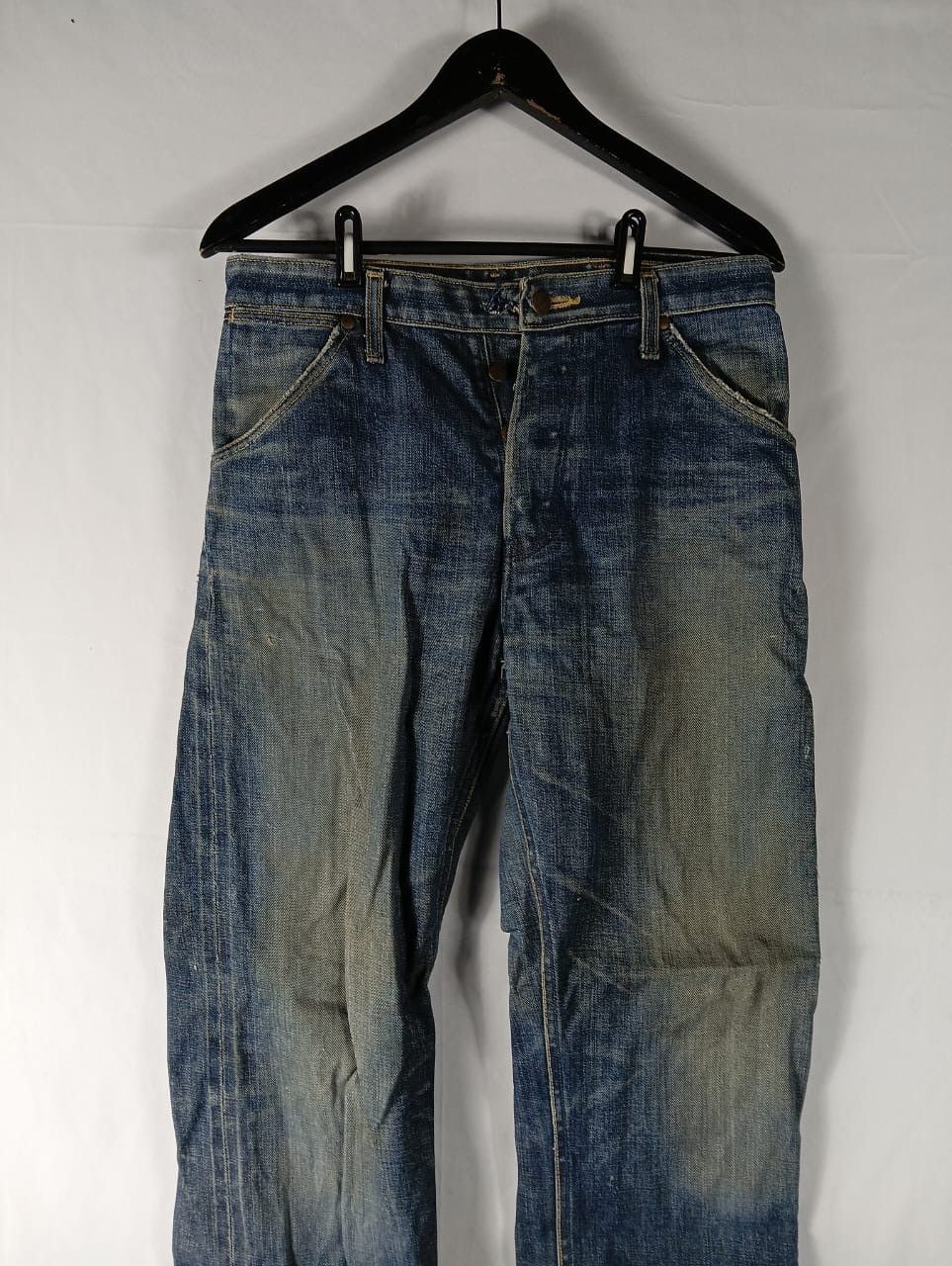 Vintage Vintage wrangler size 31 A2 distressed denim SelvAge 3382 Size US 31 - 5 Thumbnail