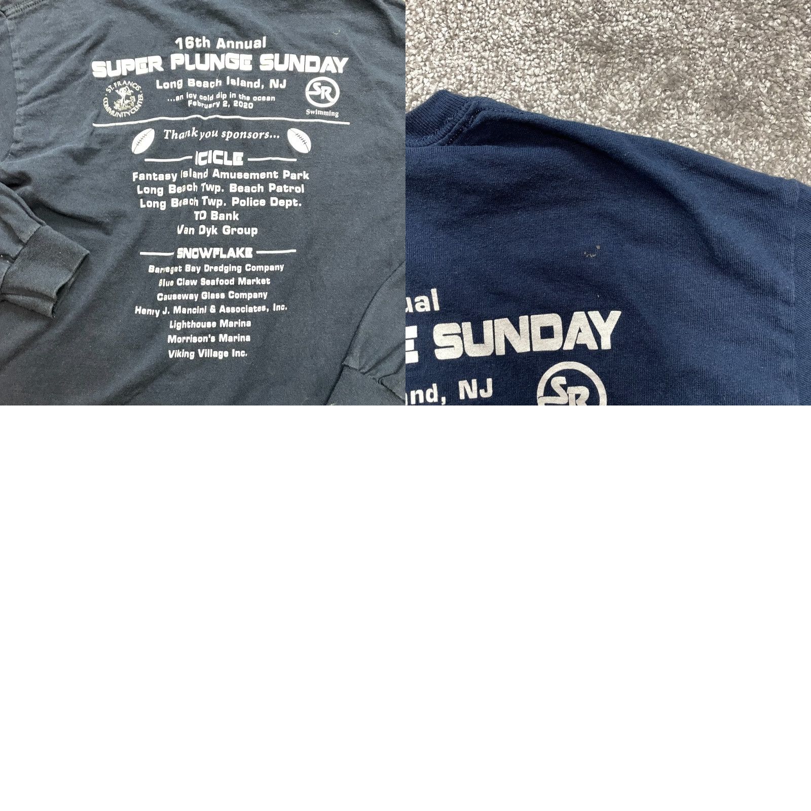 Gildan Gildan Shirt Adult Medium Blue Long Sleeve Crew Neck Logo Size US M / EU 48-50 / 2 - 9 Thumbnail