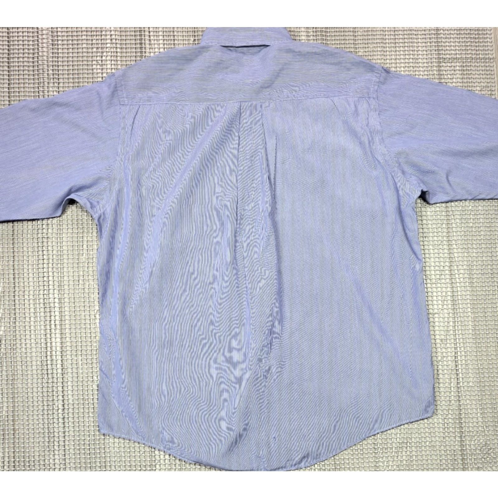 Brooks Brothers VINTAGE Brooks Brothers Makers Long Sleeve Shirt Mens 16-3 Button Up Blue Stripe USA Size US L / EU 52-54 / 3 - 6 Thumbnail