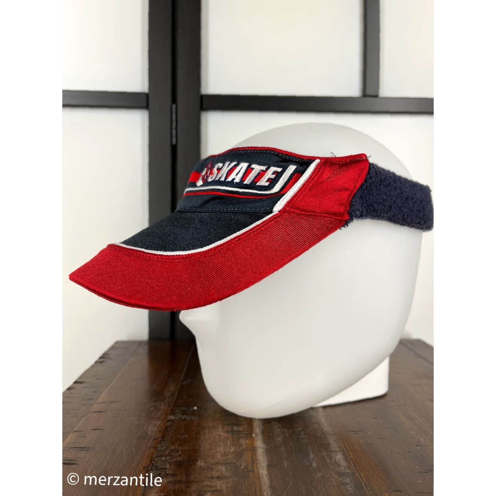 Old Navy Old Navy Visor Hat Adult Large Blue Red NC Skate Terry Headband G Size ONE SIZE - 4 Thumbnail
