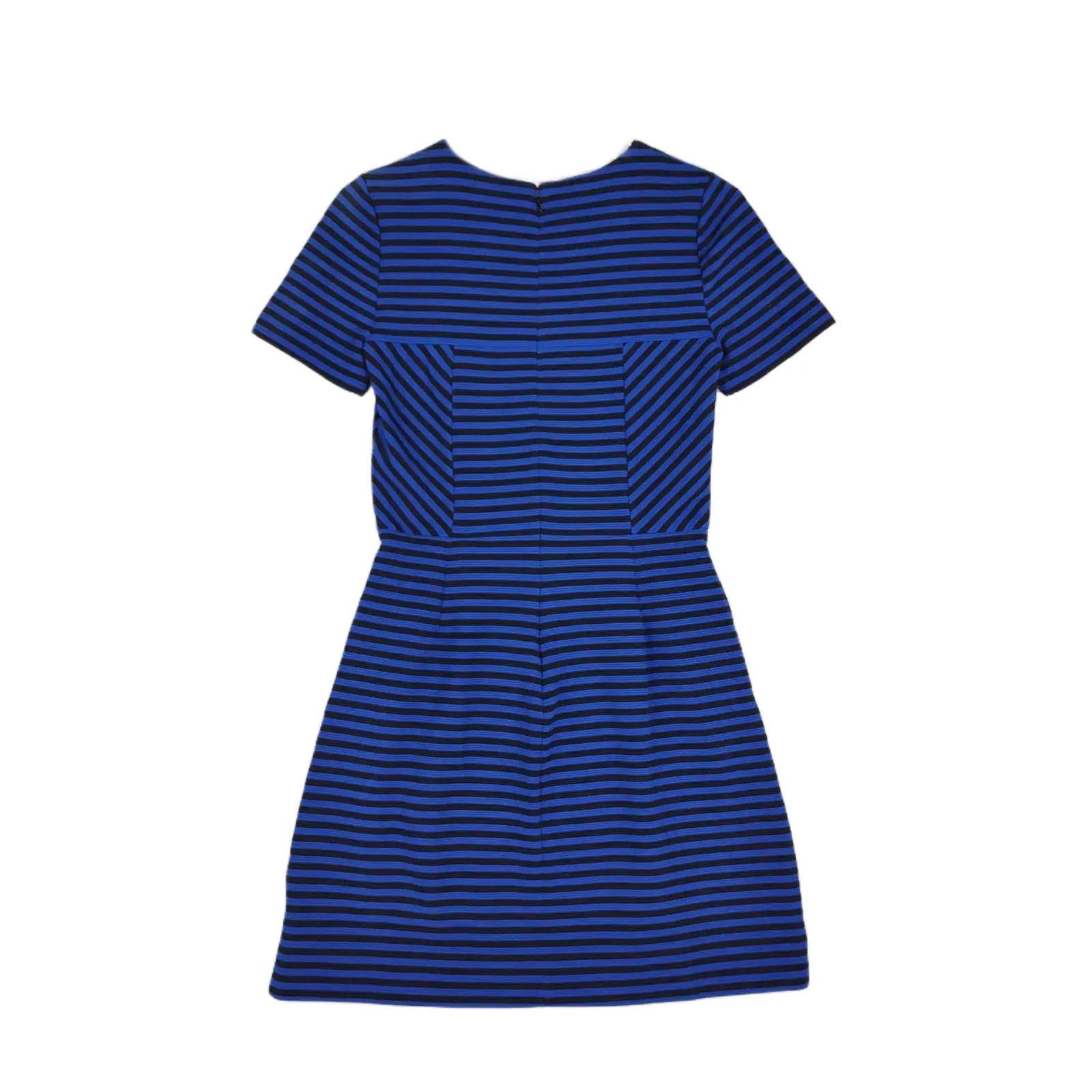 Madewell Madewell Gallerist Blue & Black Stripe Ponte Dress Sz 2 Size XS / US 0-2 / IT 36-38 - 2 Thumbnail