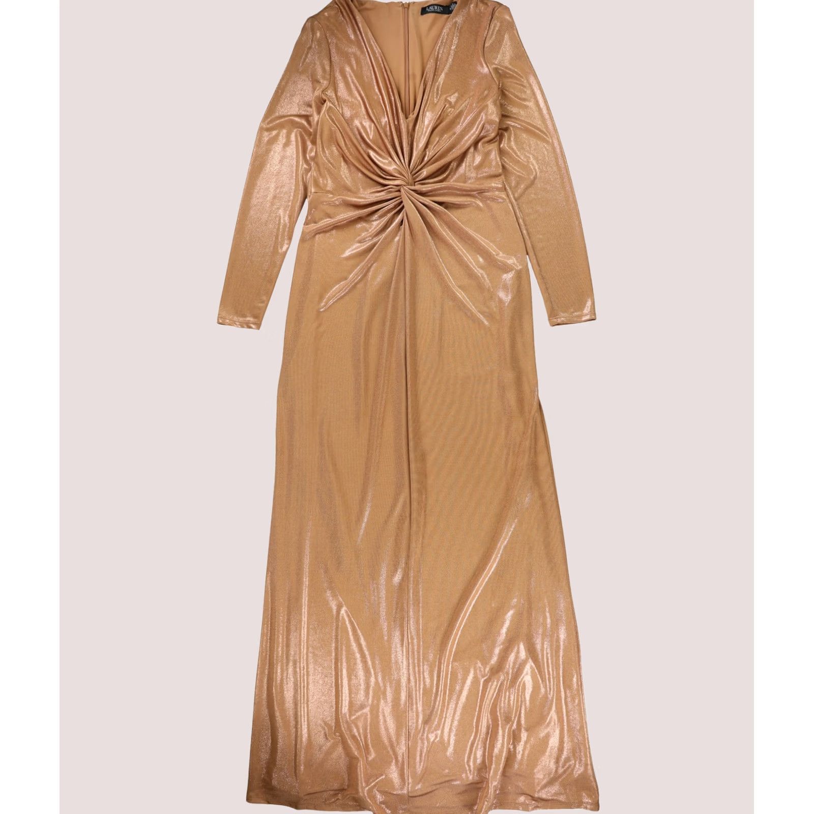 Ralph Lauren VINTAGE Ralph Lauren Womens Foil Print Gown Dress, gold, 12 Size XL / US 12-14 / IT 48-50 - 1 Thumbnail