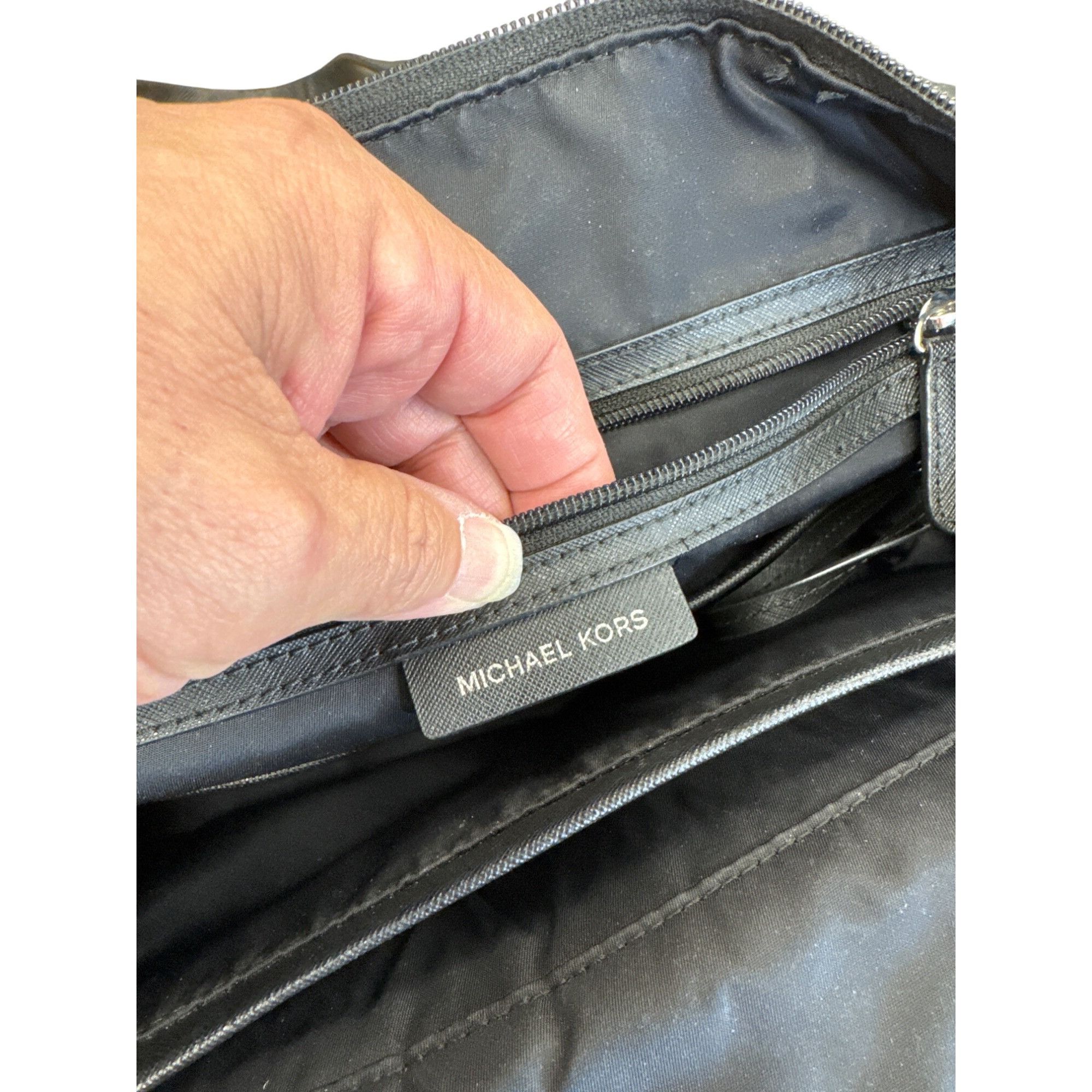 Michael Kors Michael Kors womens black canvas handbag tote SKU 7990 Size ONE SIZE - 17 Thumbnail