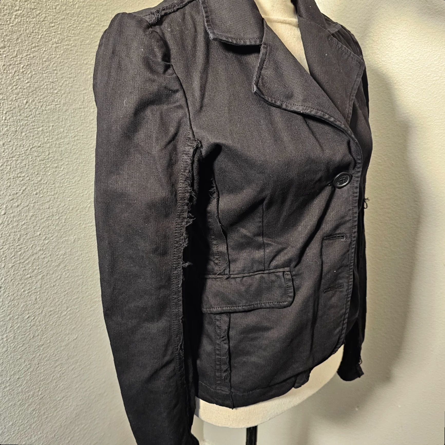 Juicy Couture Juicy Couture Jeans Women's Black Jacket Size S Cotton Bottom Sleeve Fleece Size 28" / US 6 / IT 42 - 7 Thumbnail