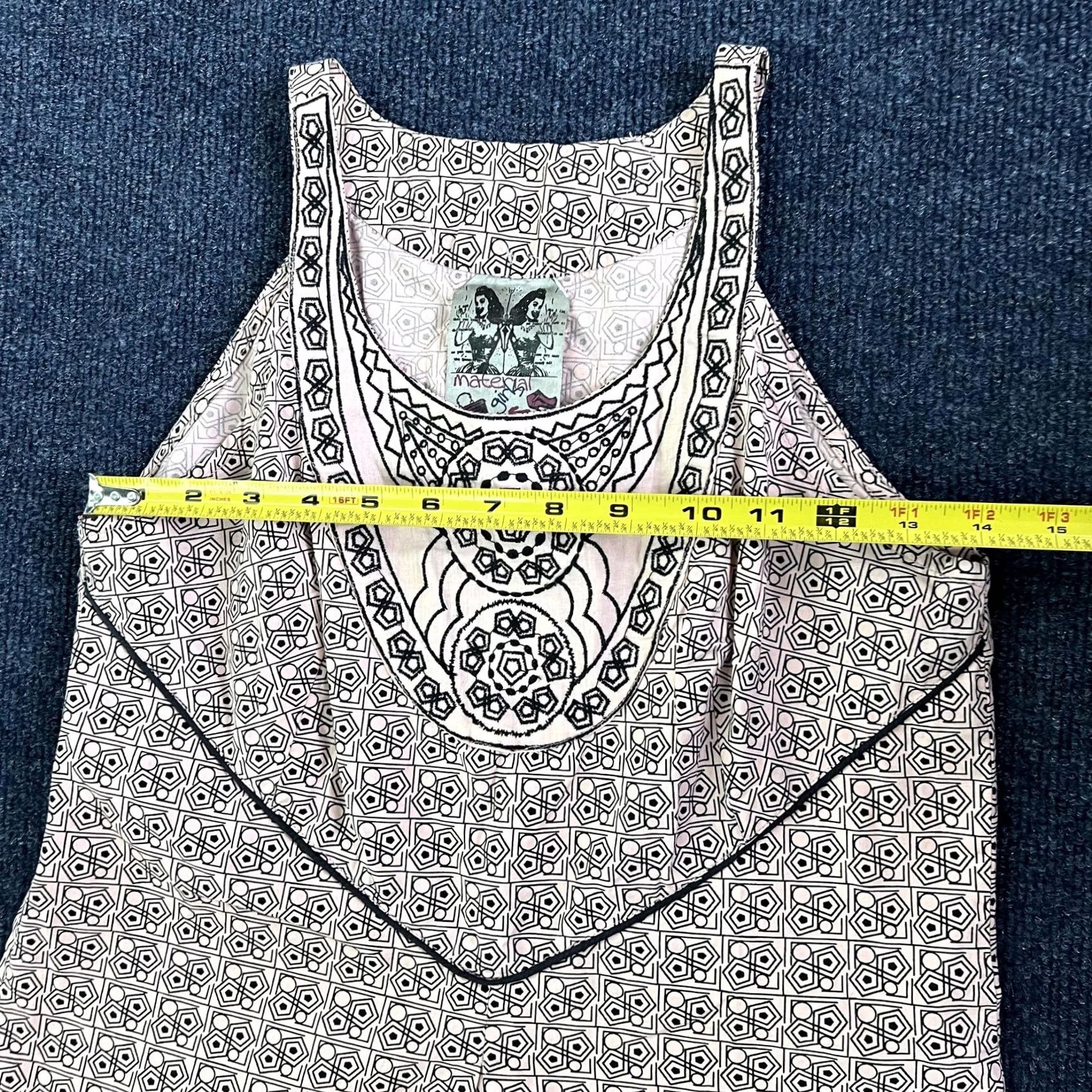 Pinko Remanika Tank Juniors S Pink Embroidered Halter Geometric Pattern Boho Sleeveless Shirt Top Size S / US 4 / IT 40 - 6 Thumbnail