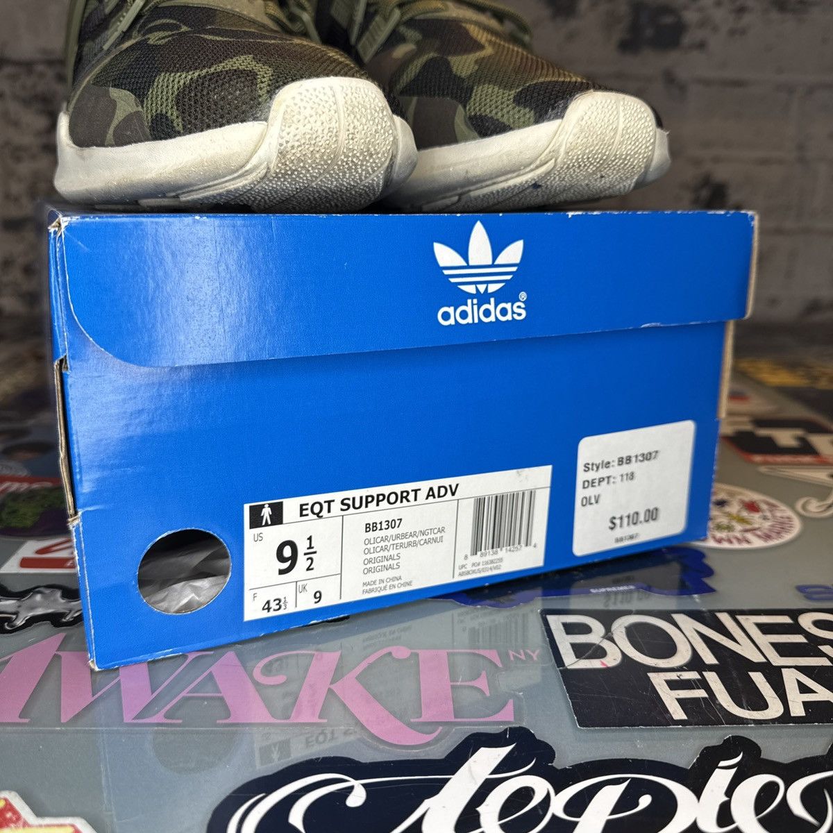 Adidas Adidas EQT Support ADV /91-16 Camo 2016 Size 9.5 Used Size US 9.5 / EU 42-43 - 7 Thumbnail