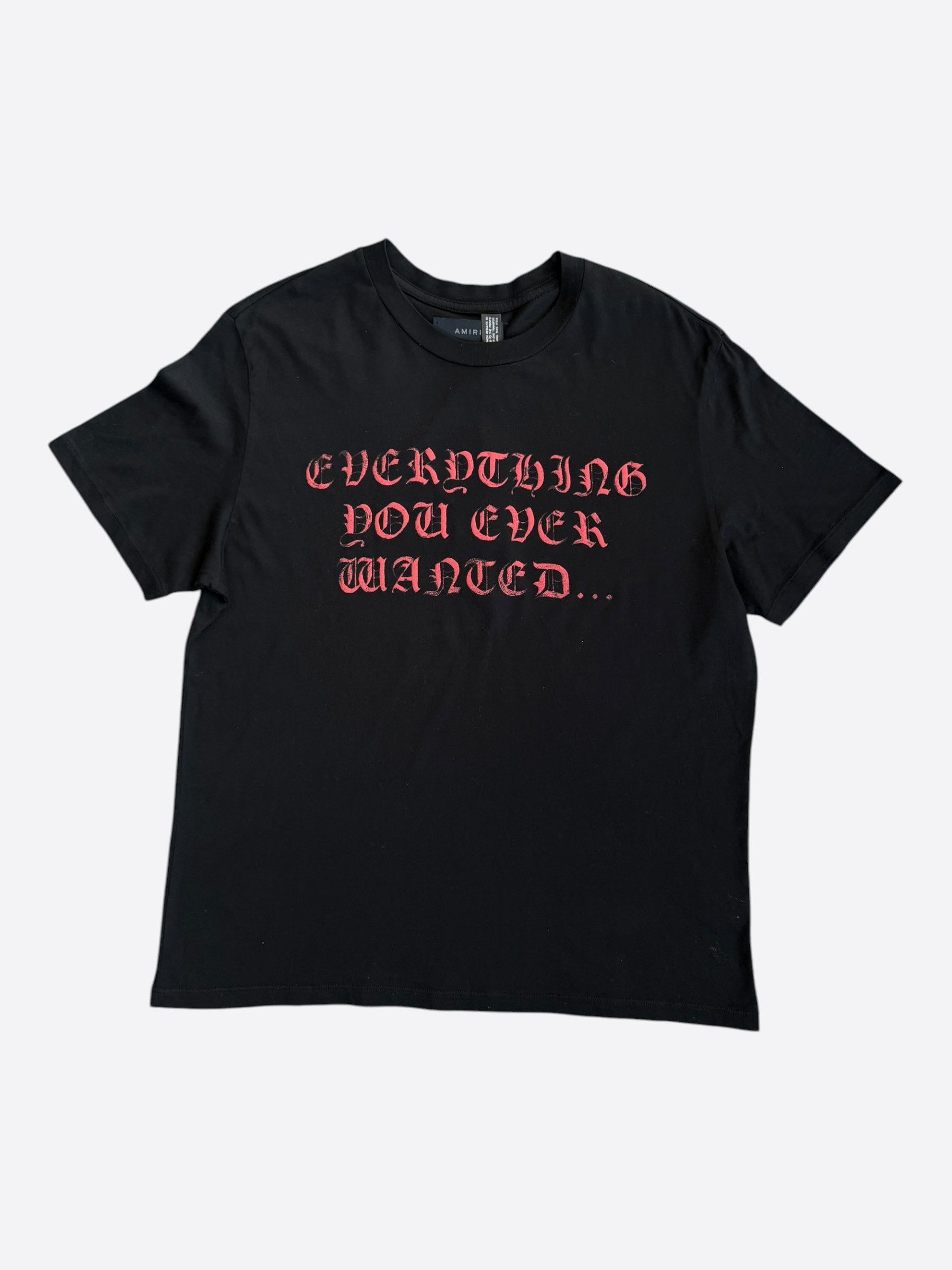 Amiri Amiri Wes Lang Black & Red Everything T-Shirt Size US S / EU 44-46 / 1 - 1 Thumbnail